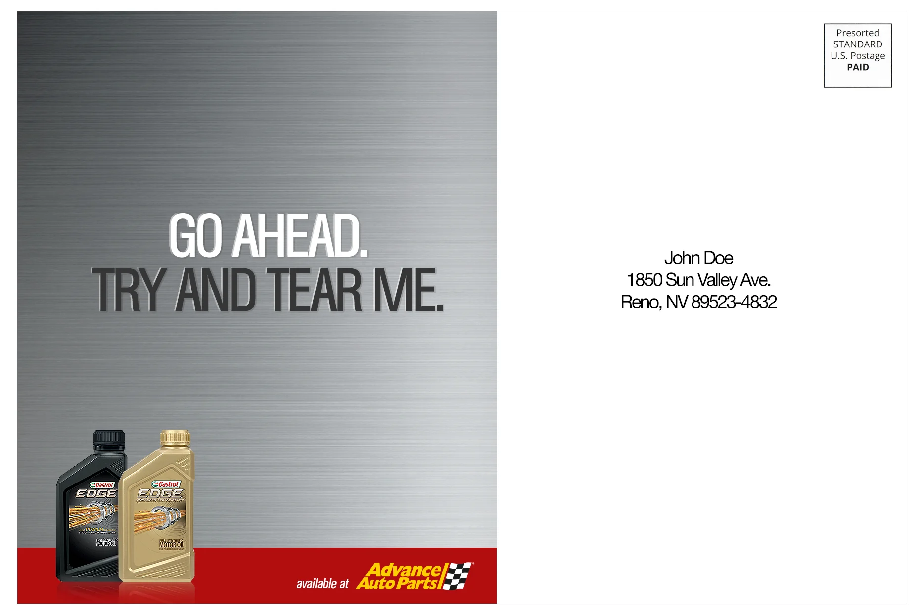 DIRECT MAILER: FRONT