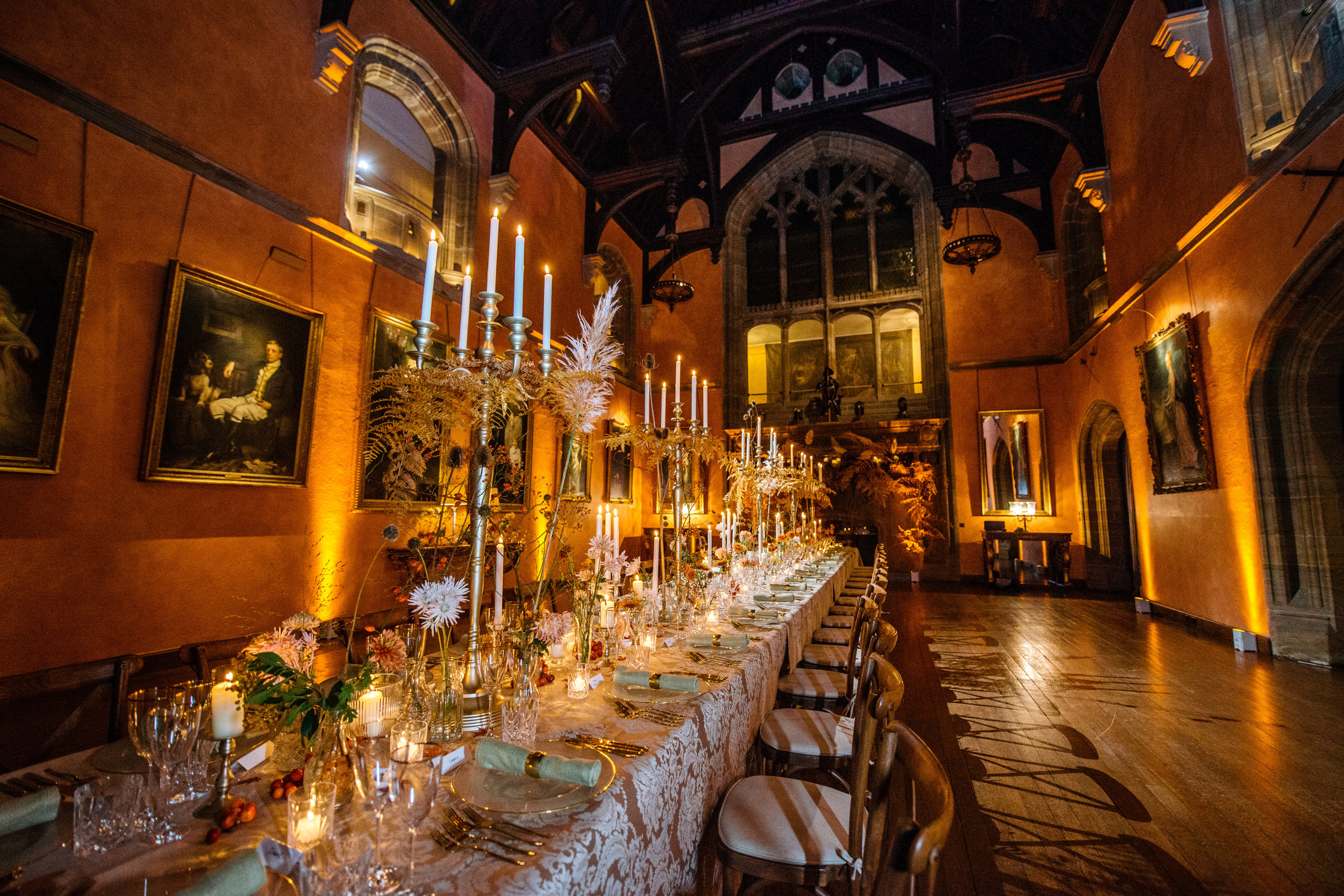 Buck Hall Cowdray House dressed for Autumn Dinner by This Floral Life