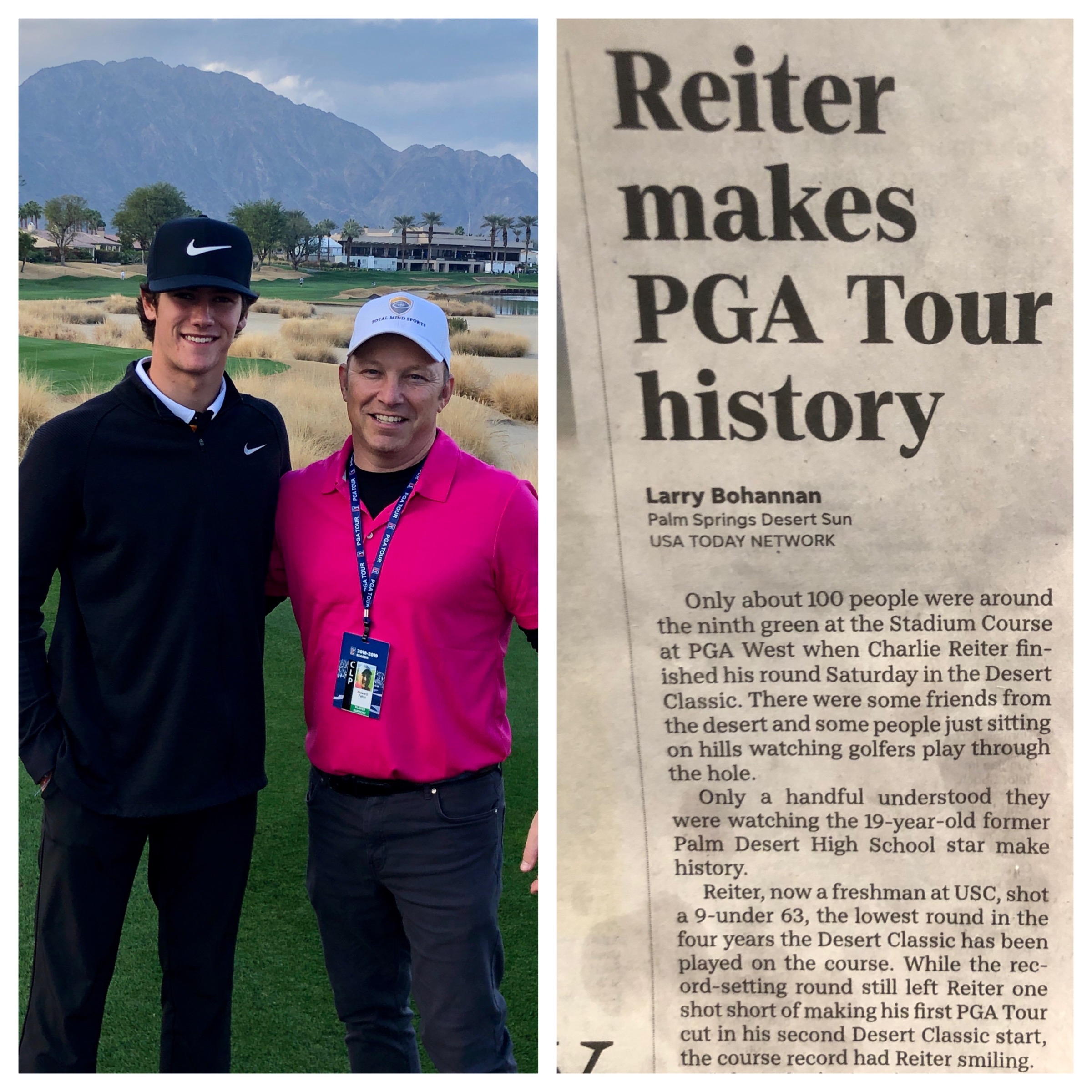 Client Charlie Reiter sets a PGA Tour record