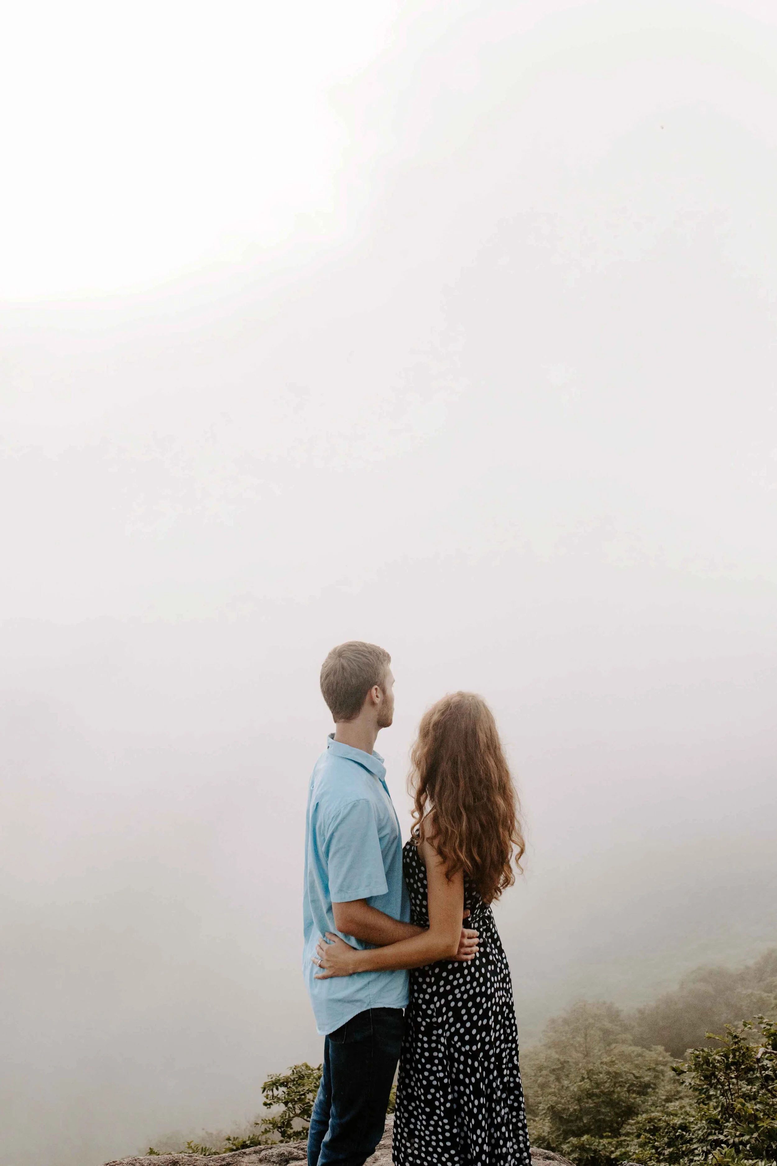 foggy summer sunset blue ridge parkway engagement mountain dress-36.jpg