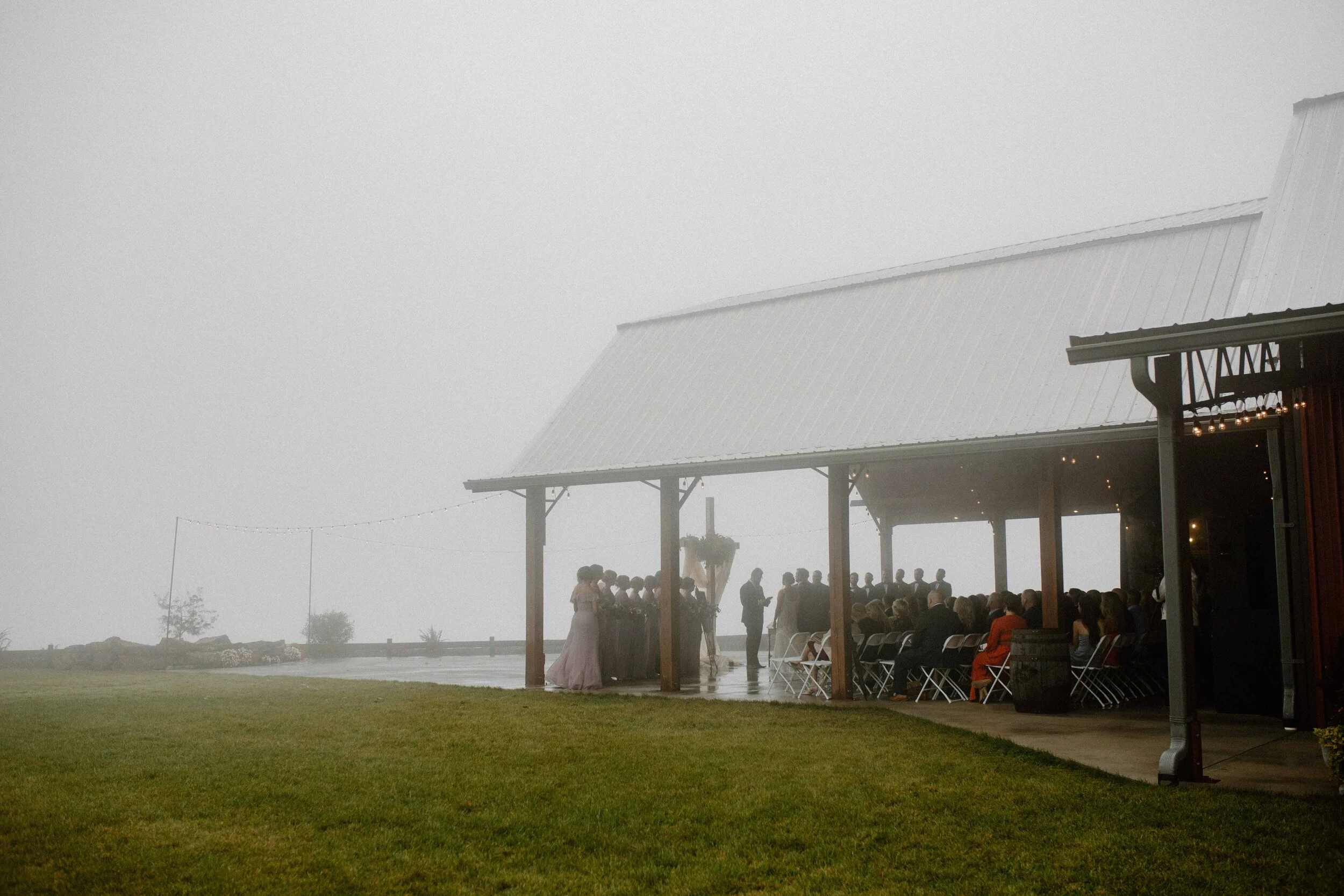 navy groom maroon purple bride groom barn wedding ceremony romantic foggy rainy religious emotional-28.jpg