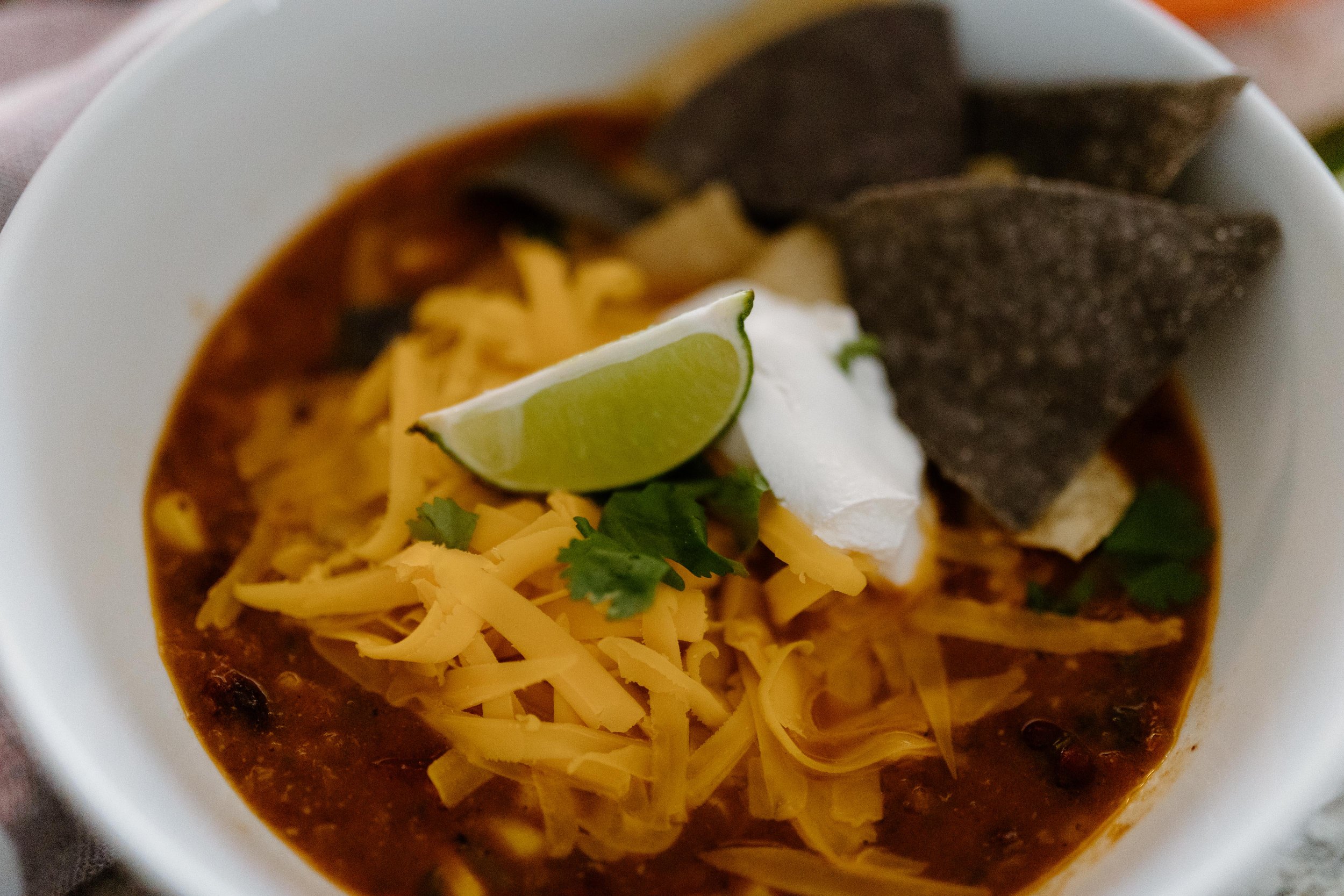 Easy instant pot chicken Mexican enchilada soup 