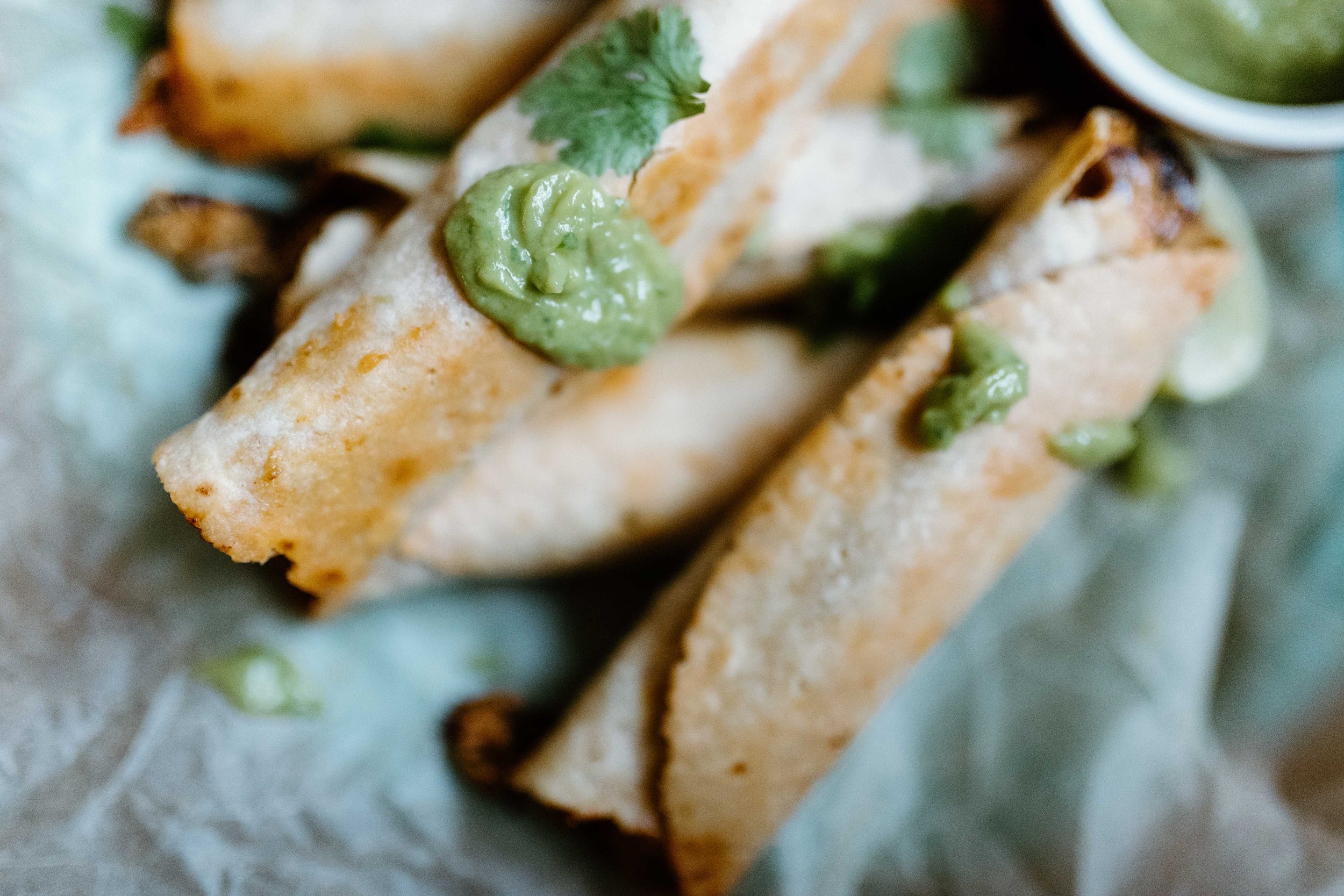 Creamy ground turkey taquitos are delicious for the whole family