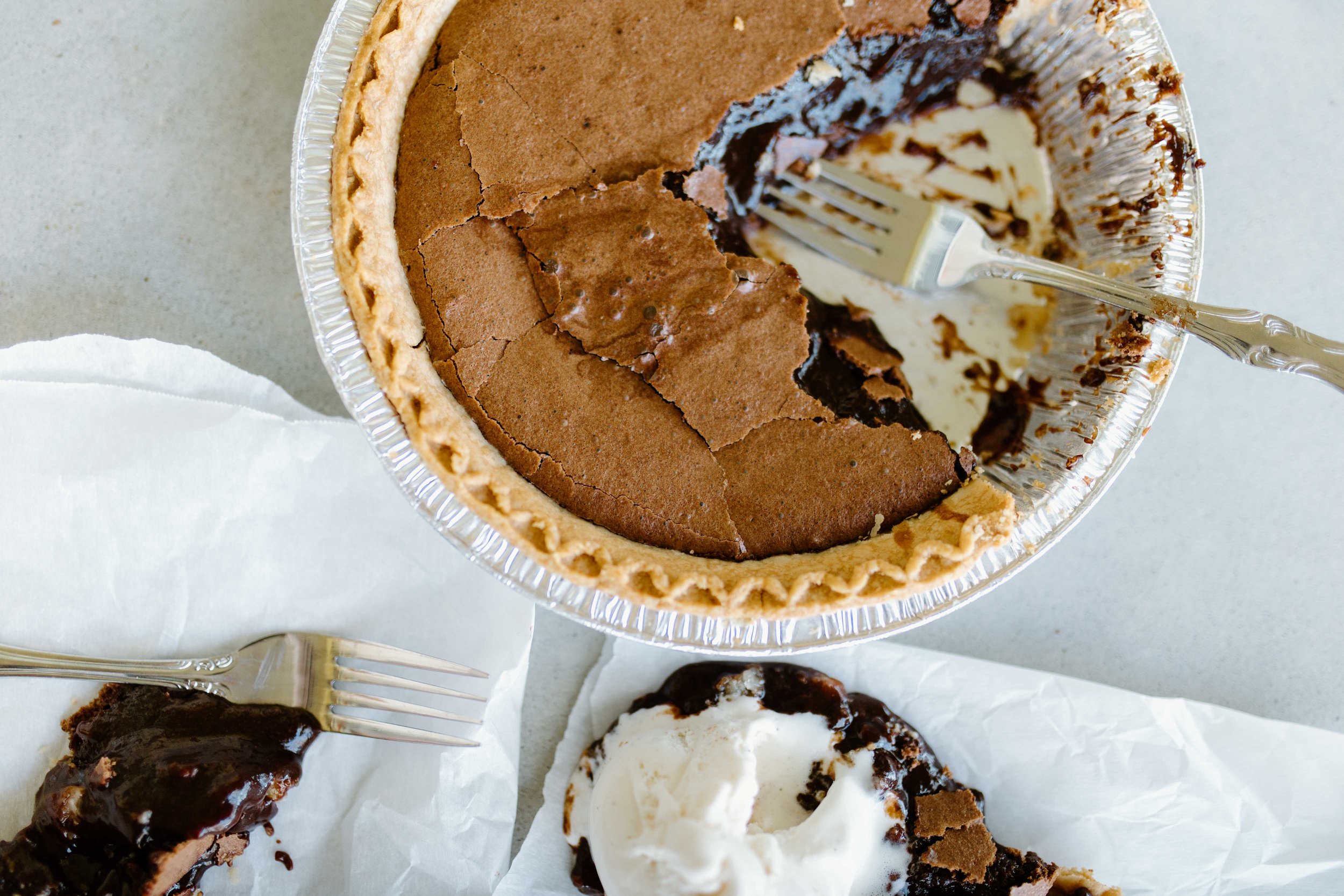Chocolate Brownie Lava Pie