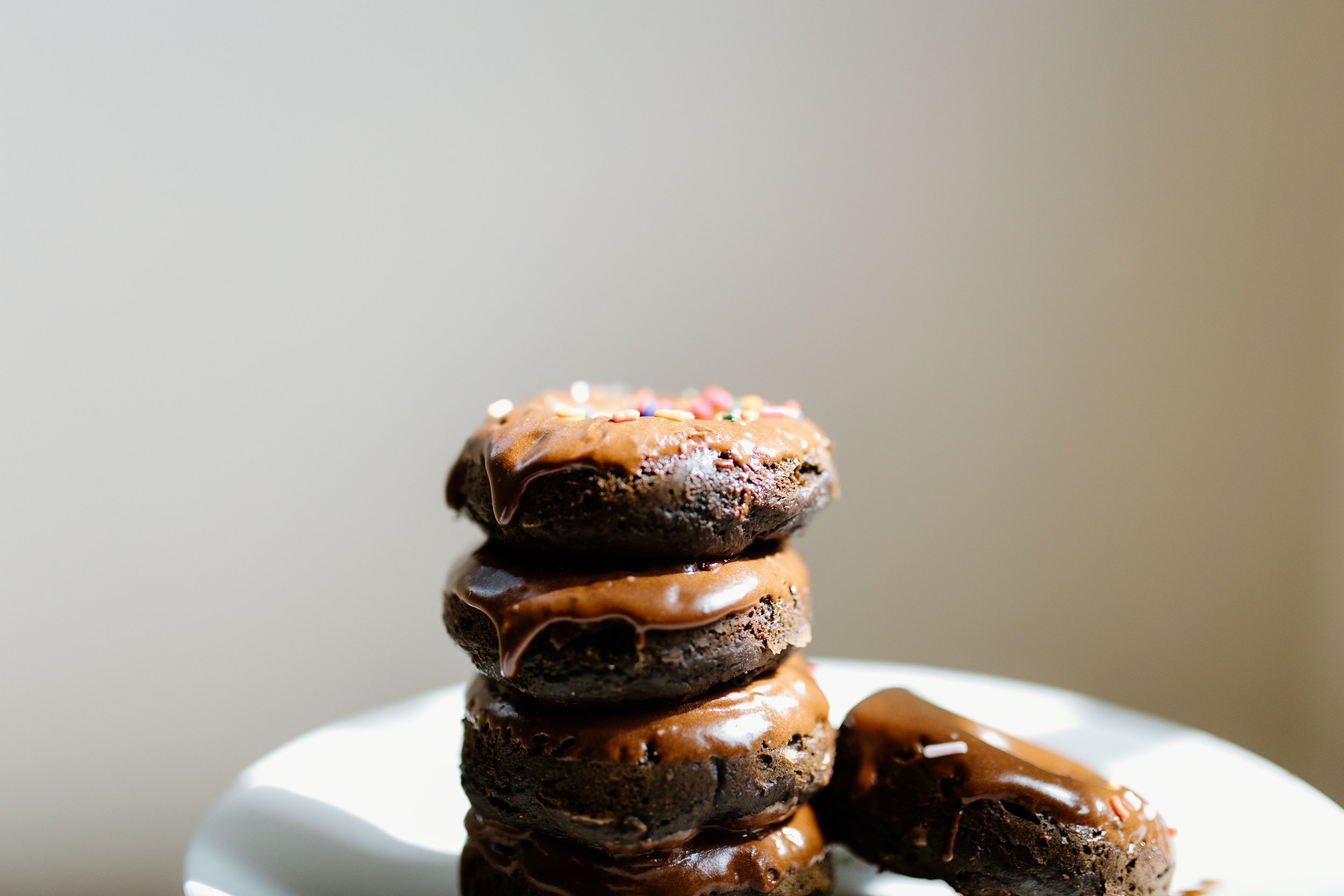 Chocolate iced donuts