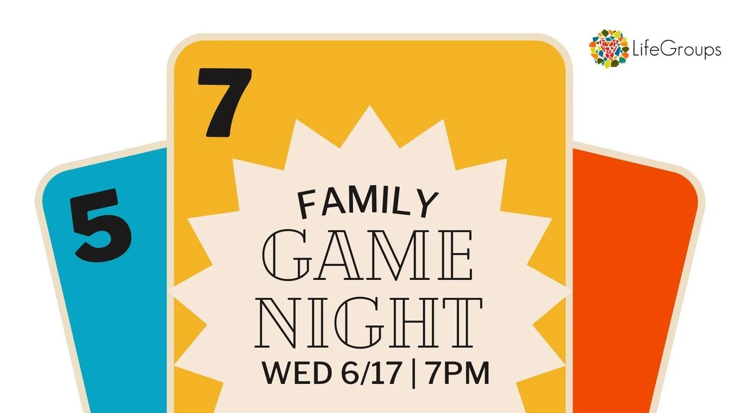 Don't miss FAMILY GAME NIGHT tonight at Oasis at 7pm! Snacks and drinks, tons of games and a Supersmash Bros. &amp; MarioKart tournament...come and join the fun!