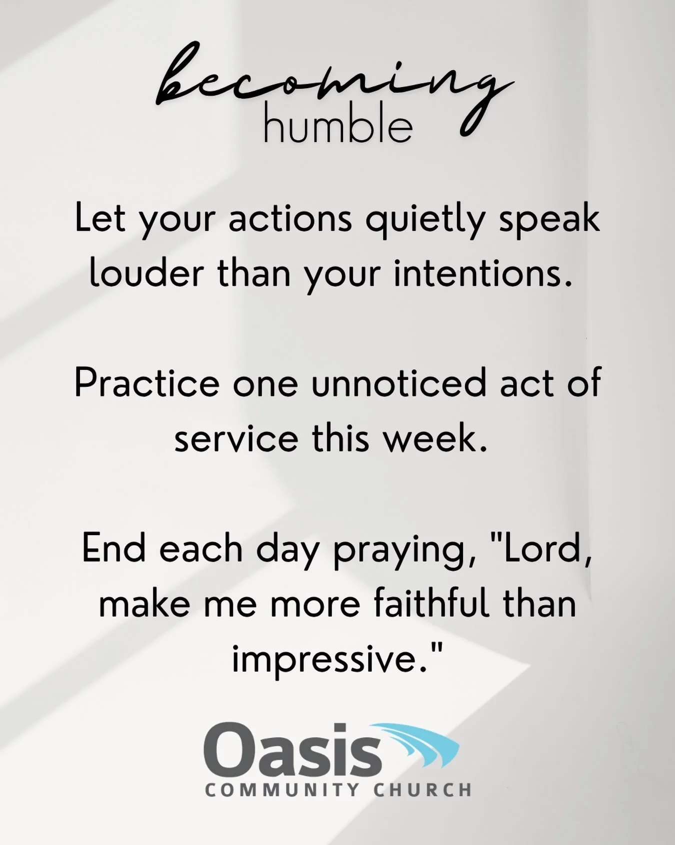 Humility is not holding a low opinion of yourself. Rather, it is living a life dedicated to the preference of, and deference toward, the other. It is, perhaps, allowing what is most laudable about myself to go unnoticed. It is putting what is best fo