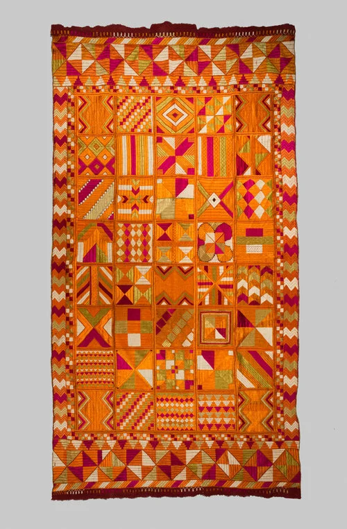 Phulkari, Punjab Artist Unknown Silk embroidery thread, cotton Hand embroidery