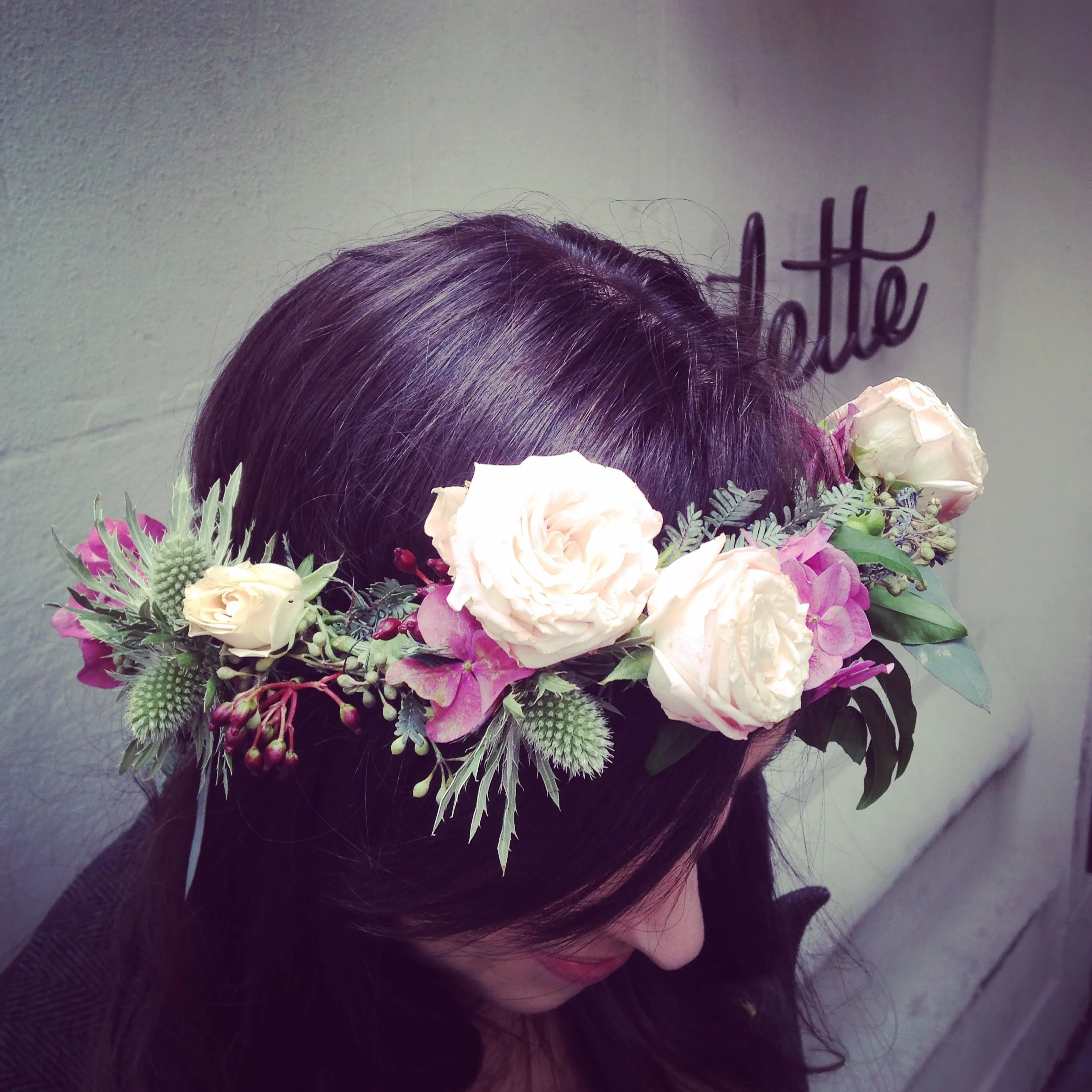 Flower crown for a bride to be.