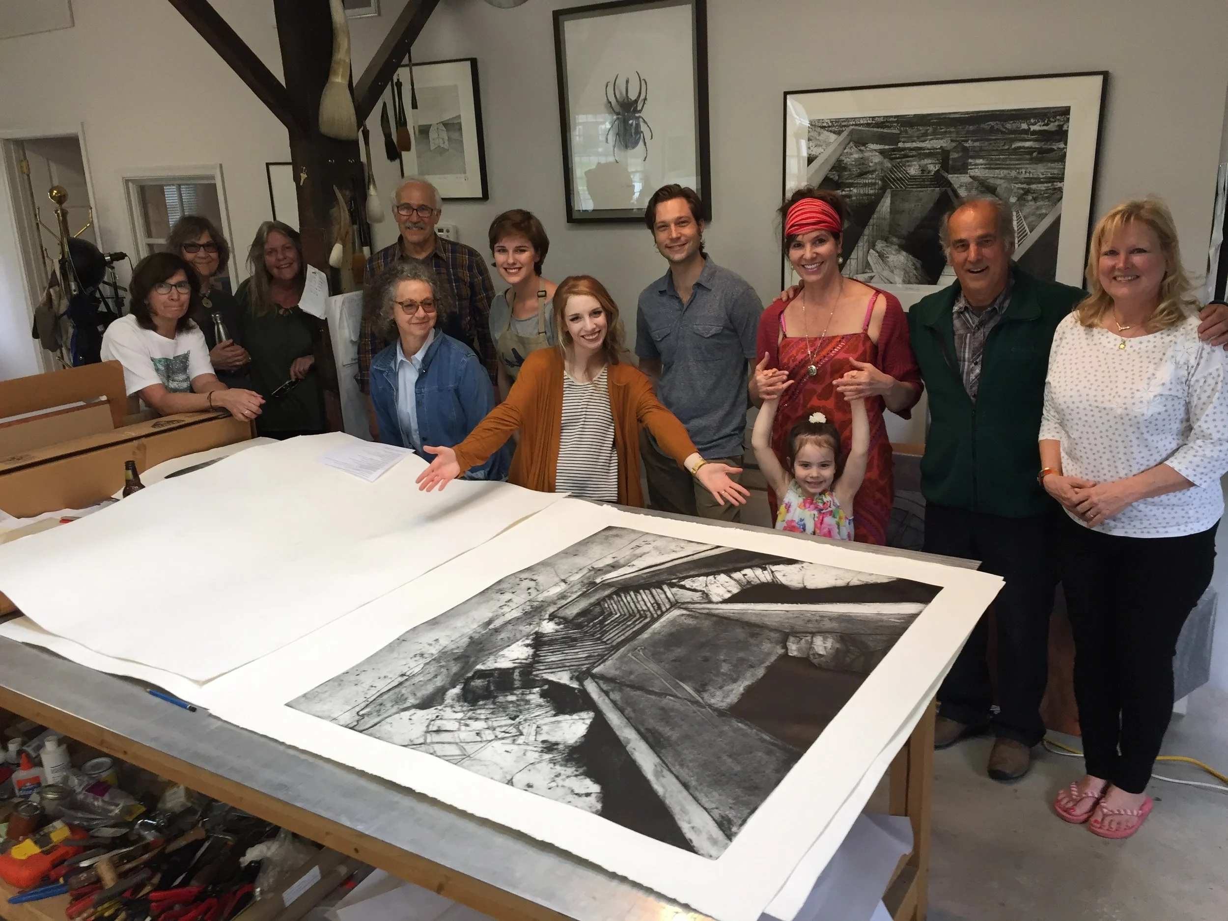 Printed a proof of my Landscape LIX collagraph for the Printmakers Society of the Lehigh Valley 5-21-2017.