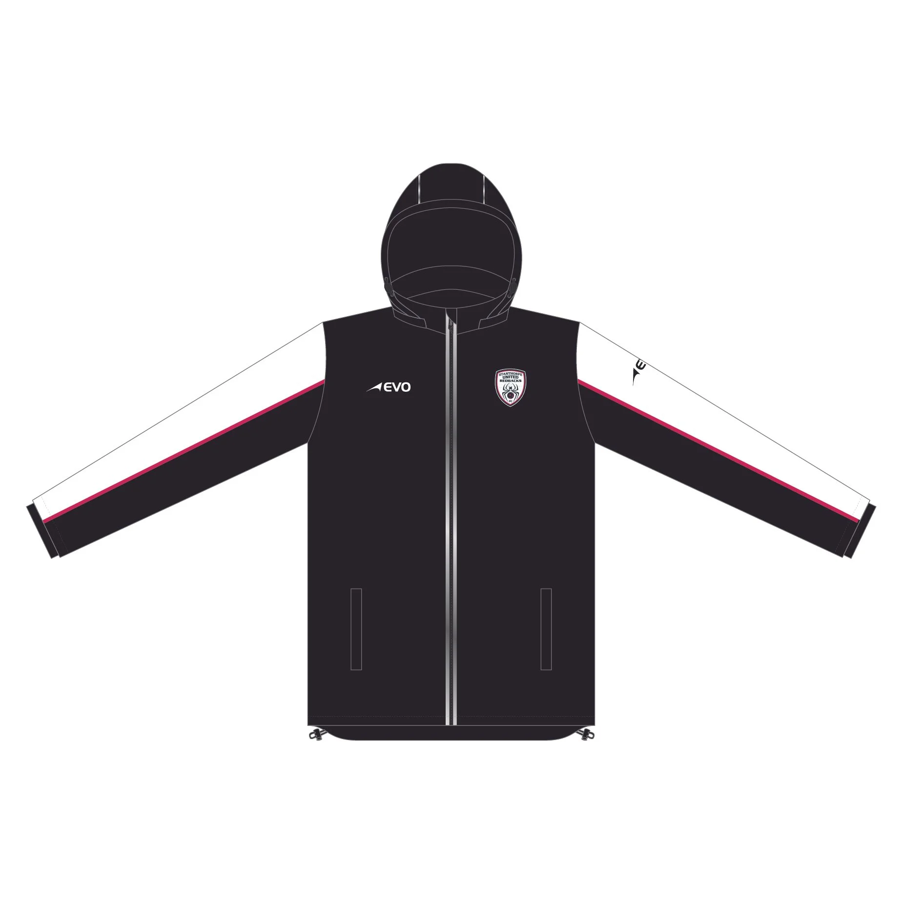 Stanthorpe United Full Custom PRO Membrane Sideline Jacket.