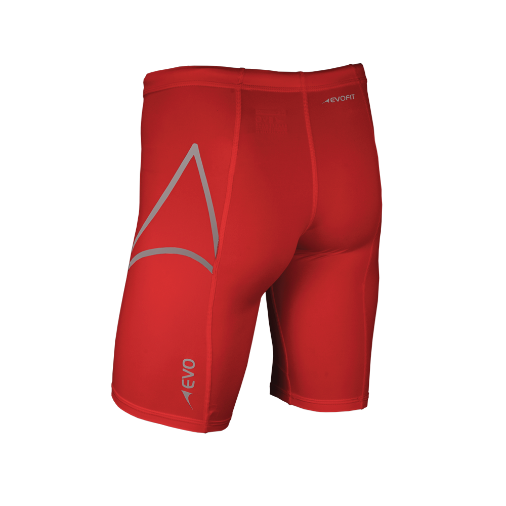 Men's Compression Short (Red) — EVO Sportswear