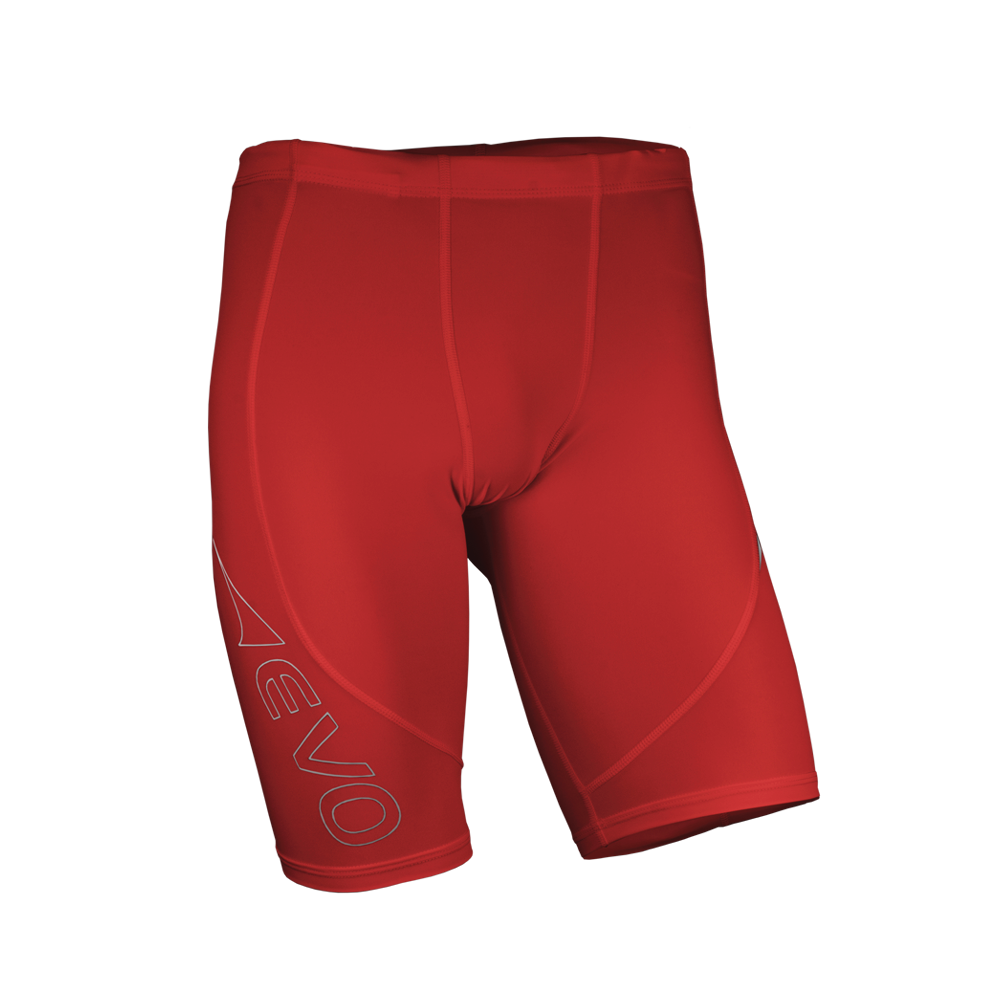 Men's Compression Short (Red) — EVO Sportswear