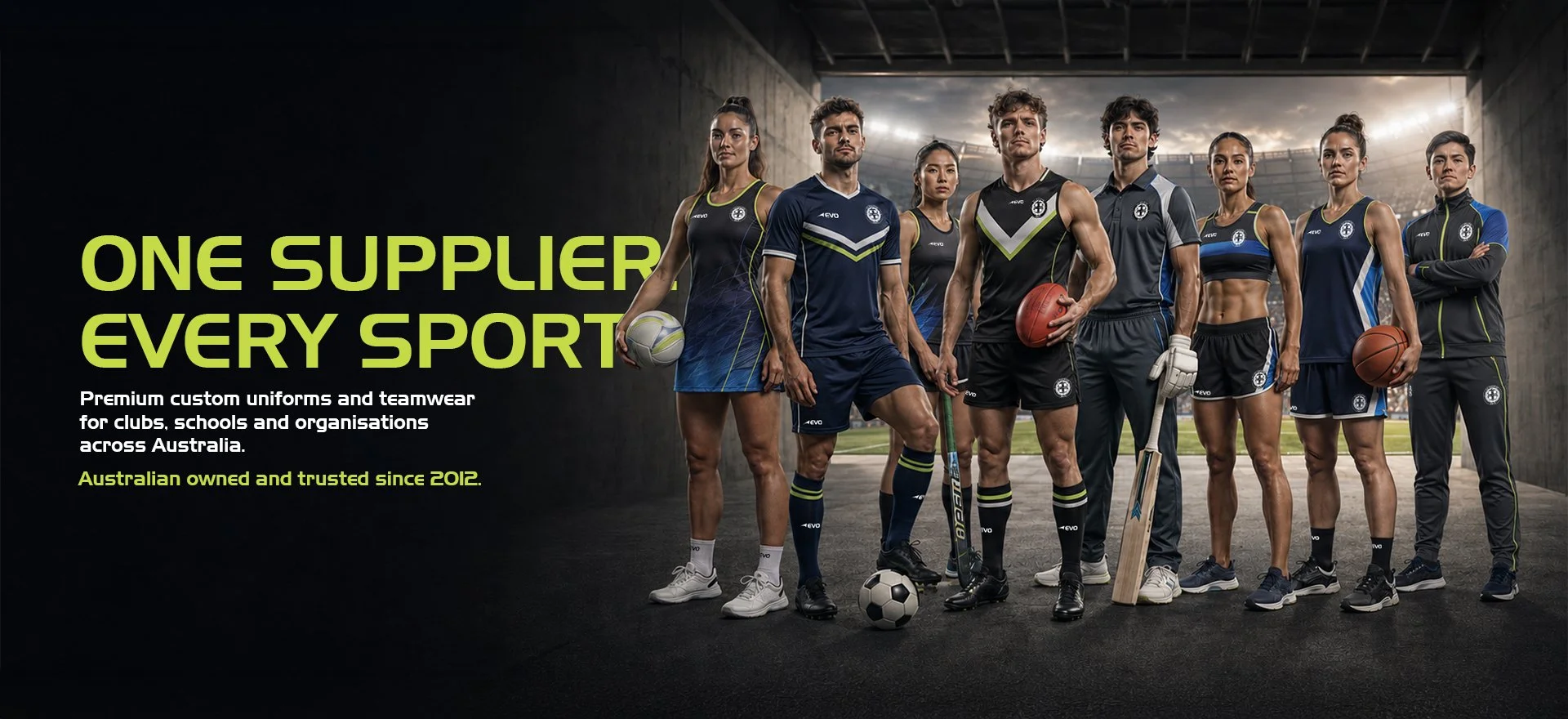 Premium custom uniforms and teamwear for clubs, schools and organisations across Australia