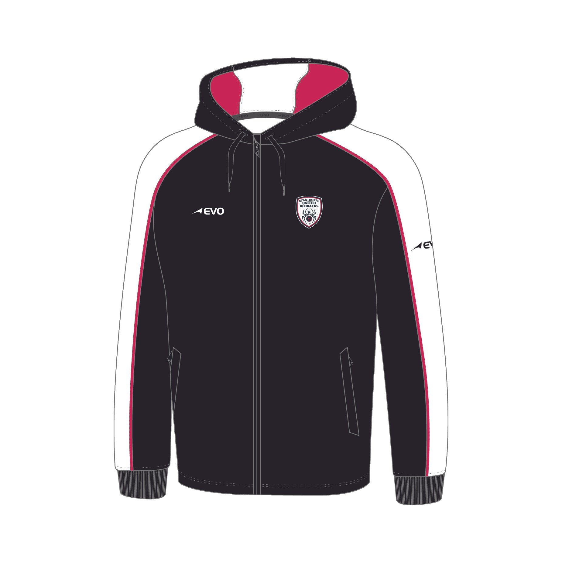 Stanthorpe United Unisex and Youth Full Custom PRO Zip Hoody.