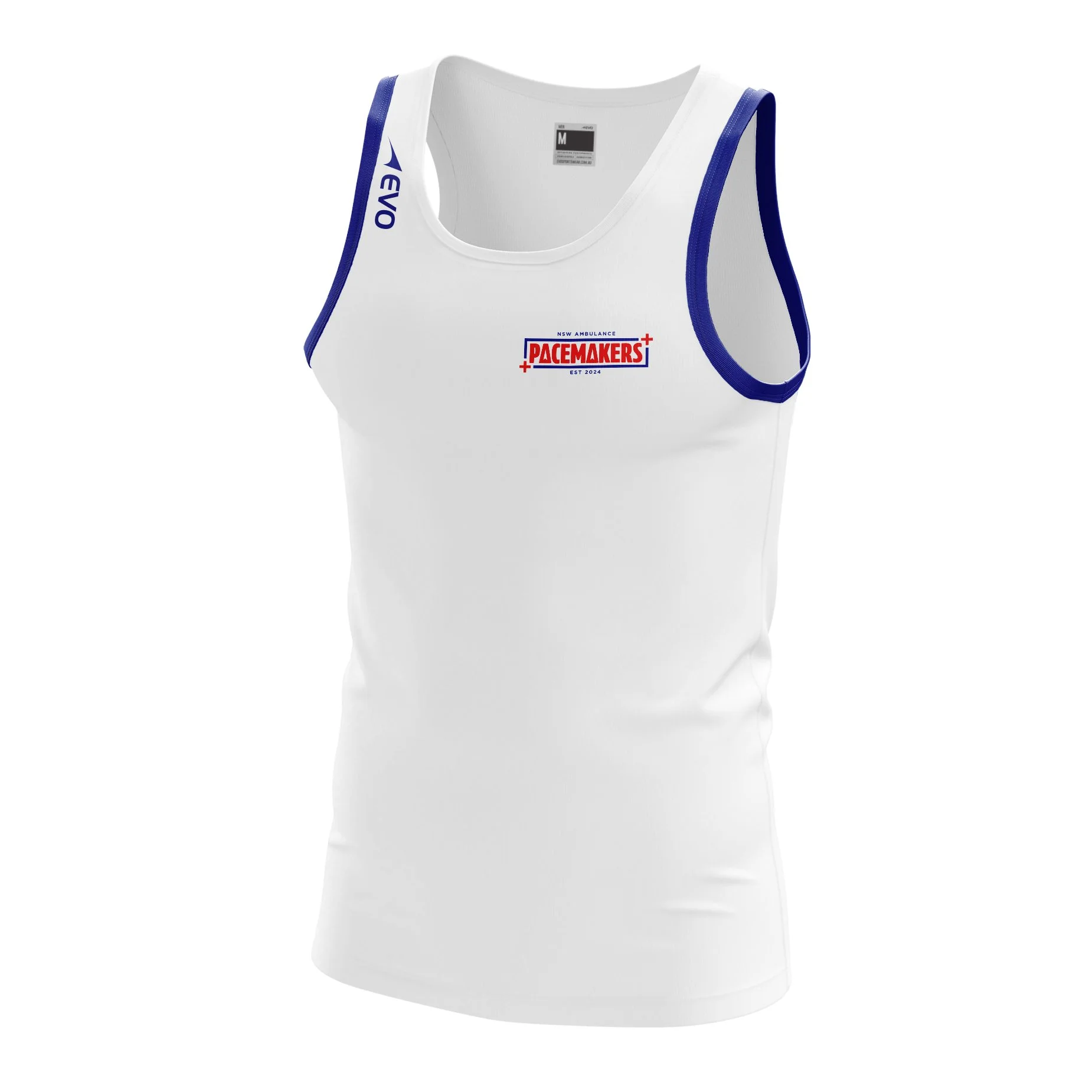 NSW Ambulance Pacemakers Men's Full Custom PRO Standard Singlet.