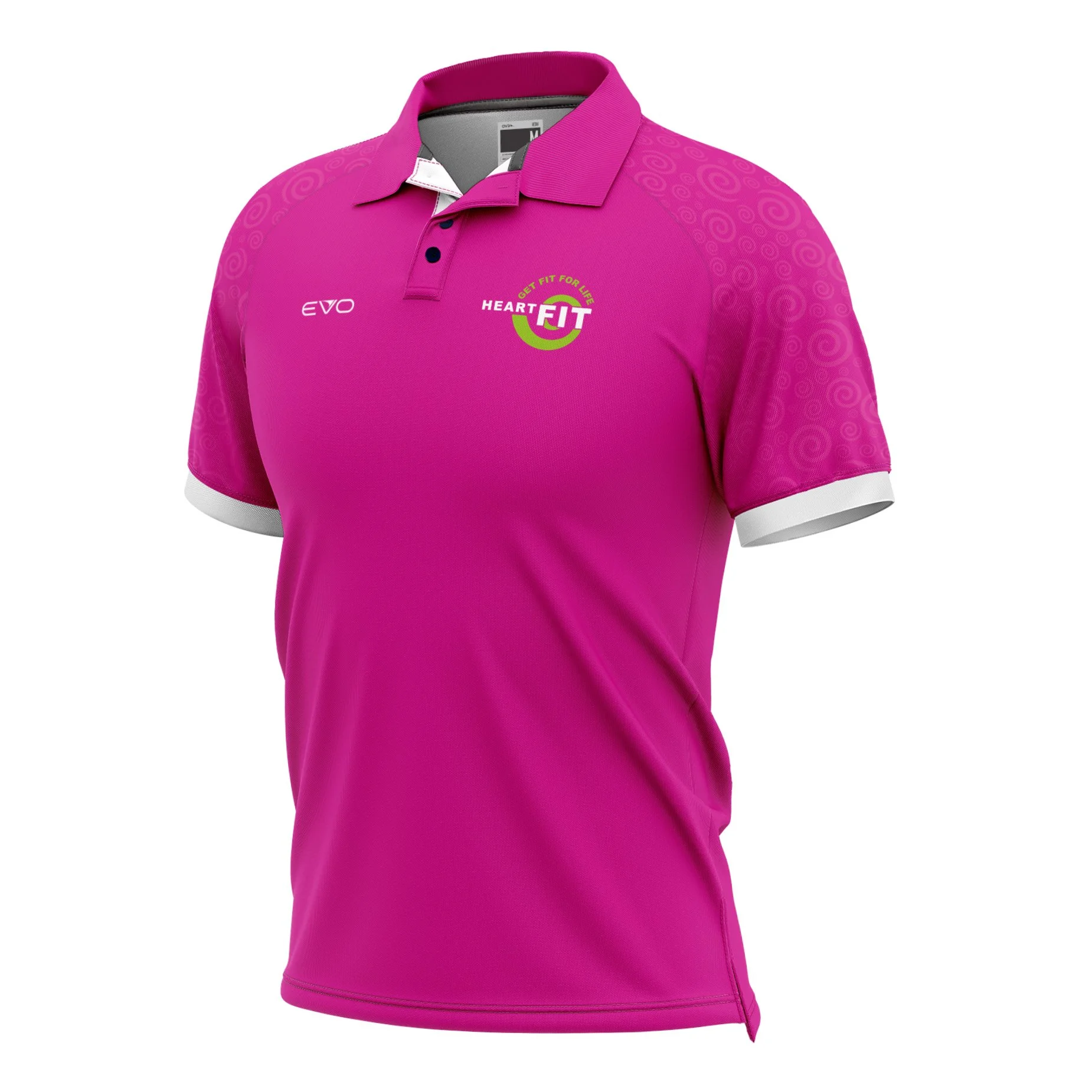 Heart Fit Unisex and Youth Full Custom PRO Polo Pink.