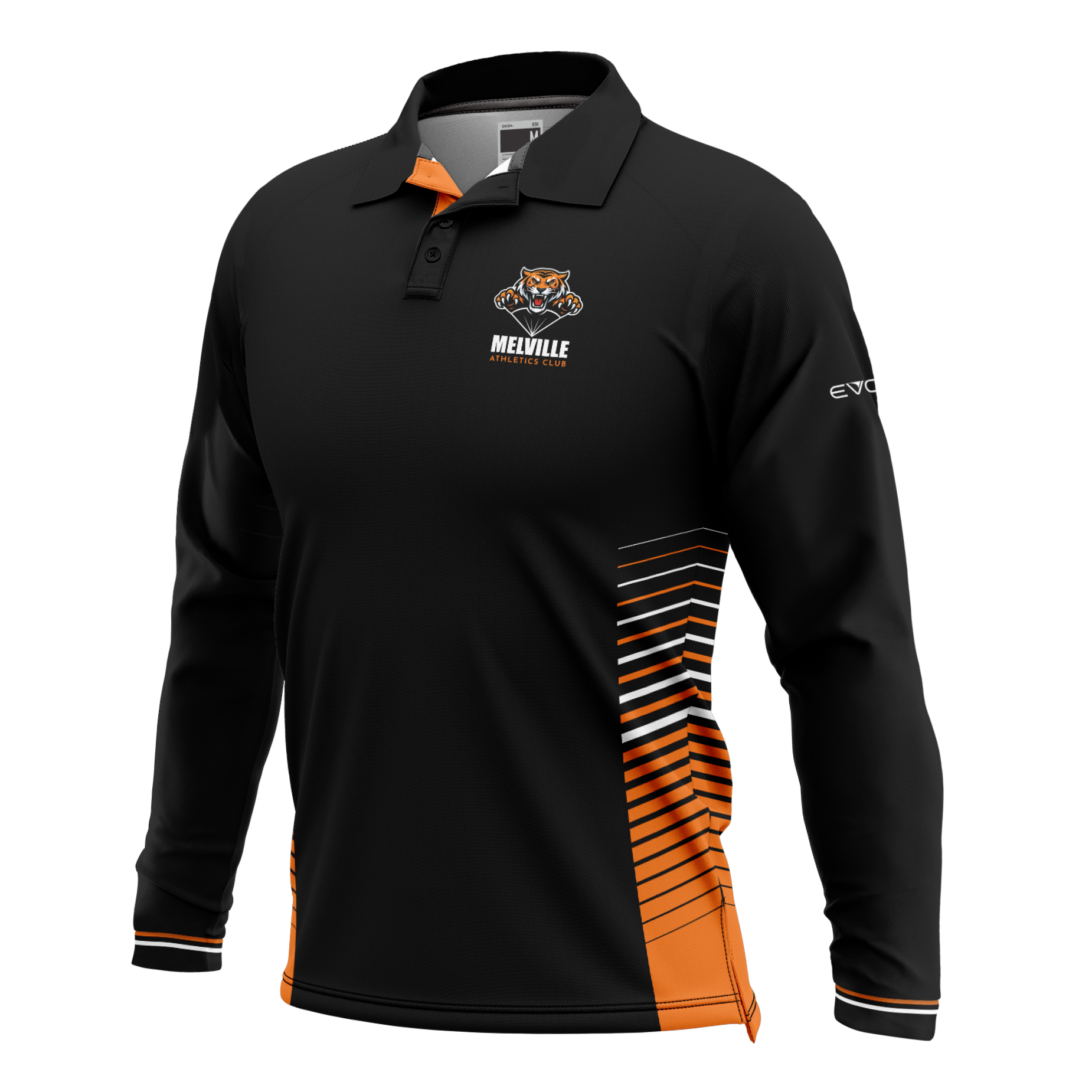 Melville Athletics Club Unisex Full Custom PRO LS Polo.
