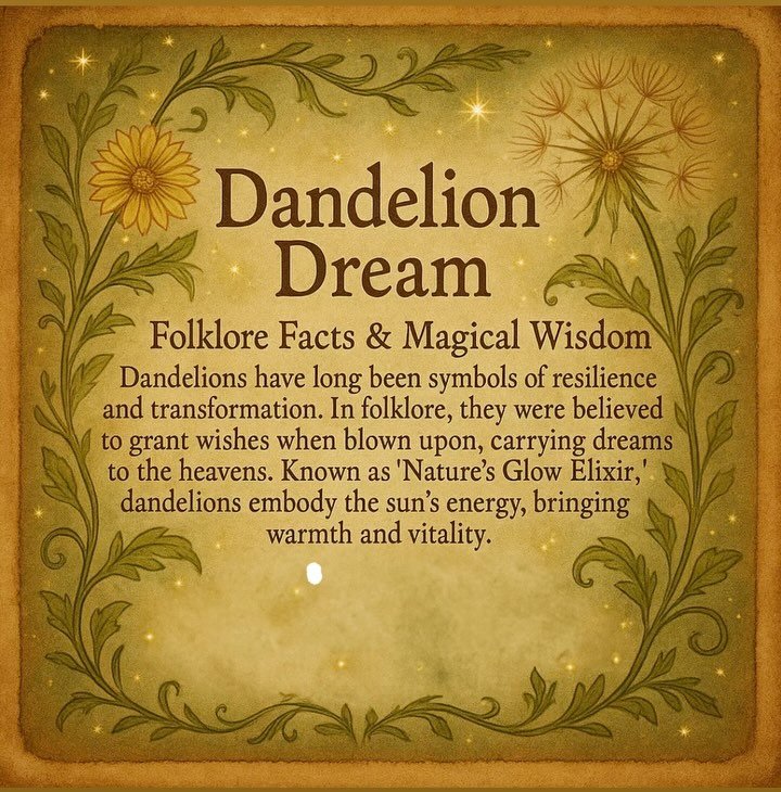 ✨🌿 Unveil the Magic of Dandelion Dream! 🌼✨
Swipe through to discover the enchanting folklore, magical properties, and skincare alchemy of dandelions. Each slide is a page from our whimsical book of shadows&mdash;revealing nature&rsquo;s glow elixir