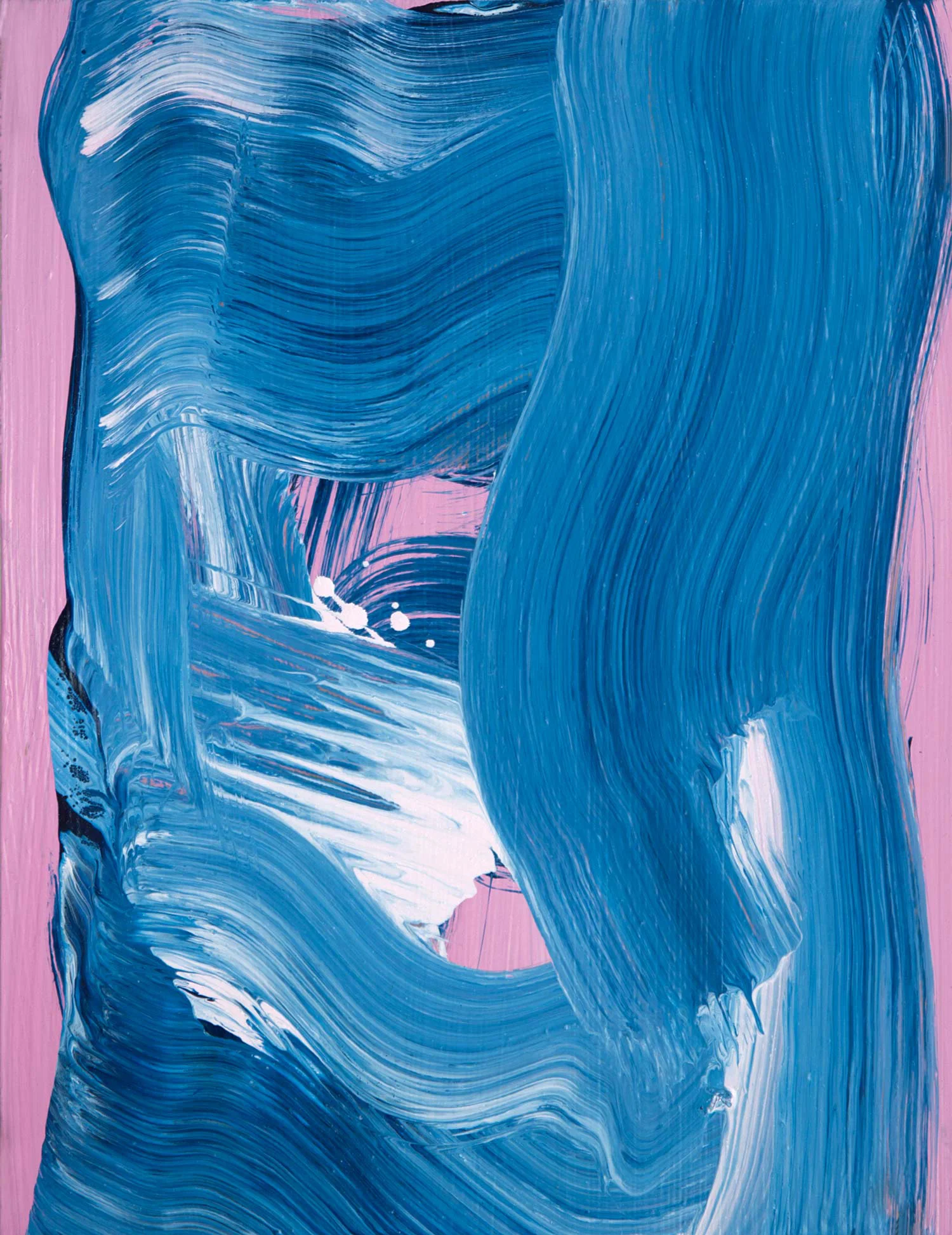 Hokusai Swash , 2014 oil on gessoed paper 11.25 x 8.75 in.