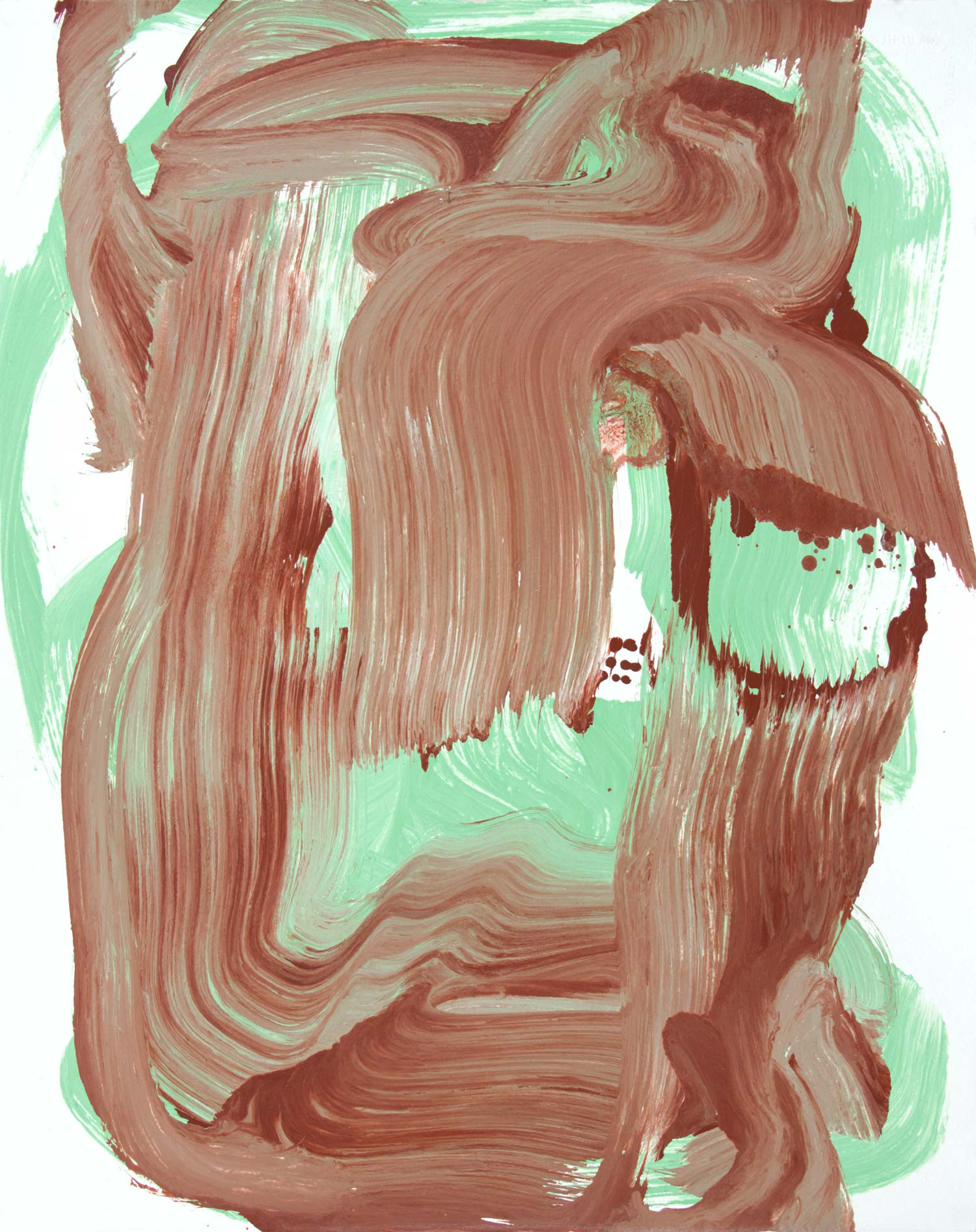   Sienna Lime Swash , 2014 oil on gessoed paper 20 x 16 in. 
