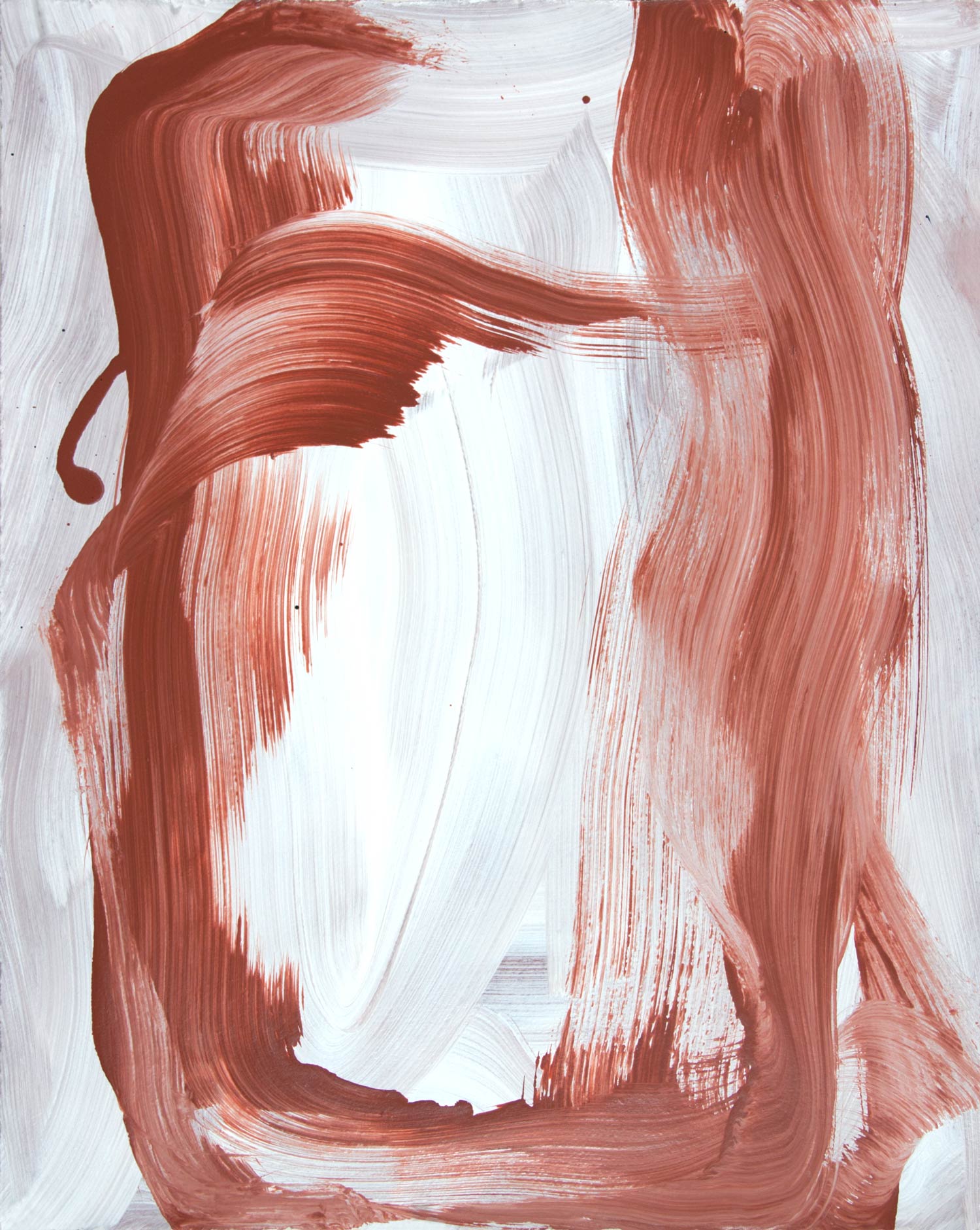 Sienna Swash , 2014 oil on gessoed paper 20 x 16 in.