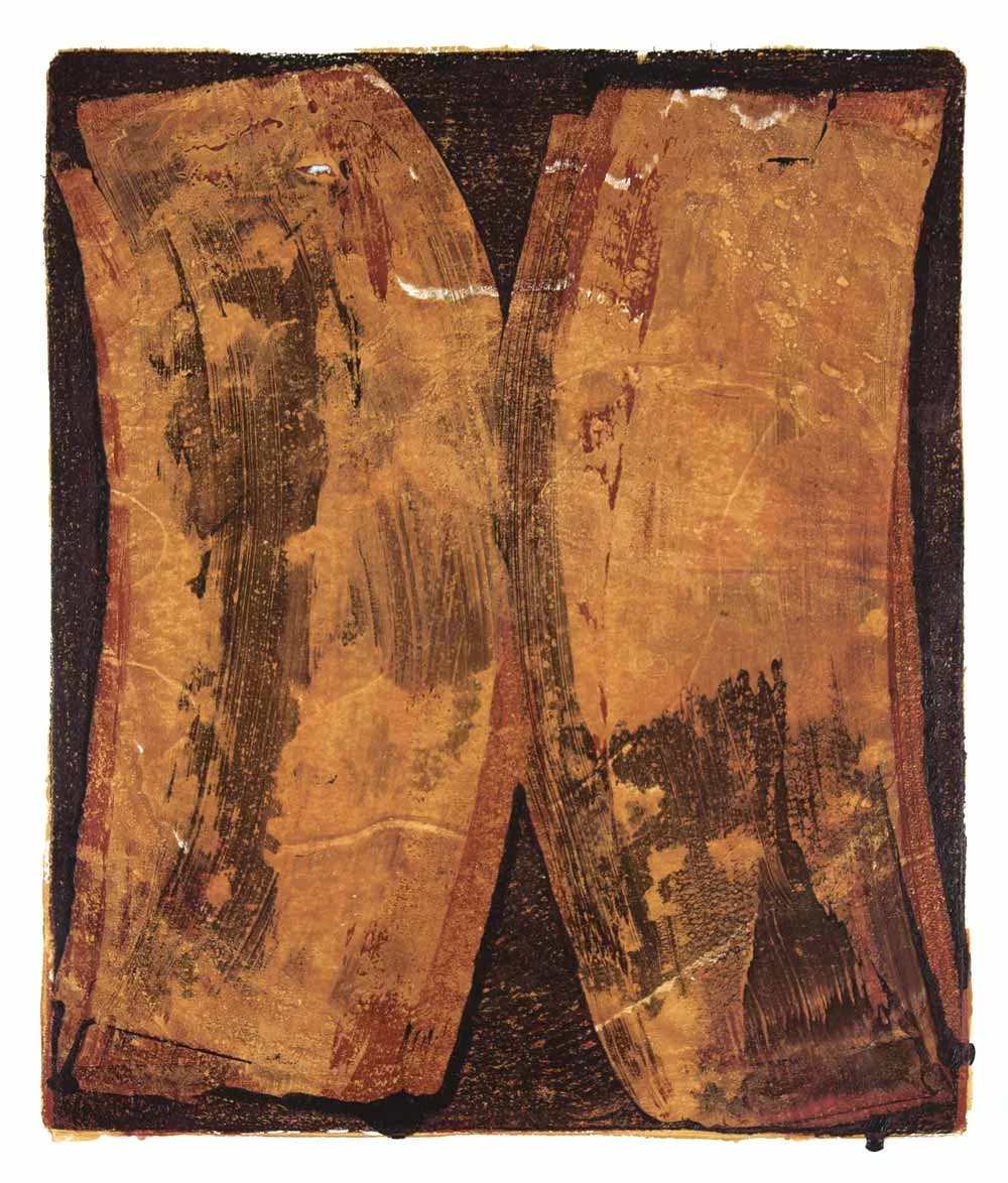 Ribs 6, 2017 Monotype Image 14 x 12 in. Sheet 18 x 16 in. Available at Zeuxis: https://zeuxis-art.com/en/paintings/2814-ribs-6.html
