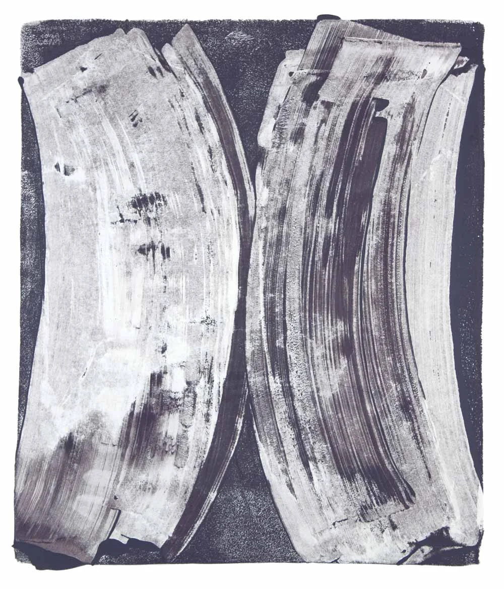 Ribs 10, 2017 Monotype Image 14 x 12 in. Sheet 18 x 16 in. Available at Zeuxis: https://zeuxis-art.com/en/paintings/2815-ribs-10.html