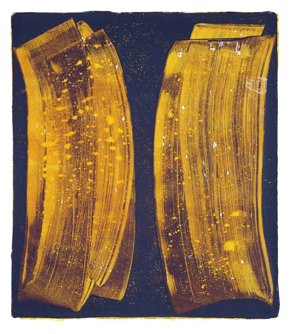 Ribs 7, 2017 Monotype Image 14 x 12 in. Sheet 18 x 16 in. Available at Zeuxis: https://zeuxis-art.com/en/paintings/2816-ribs-7.html