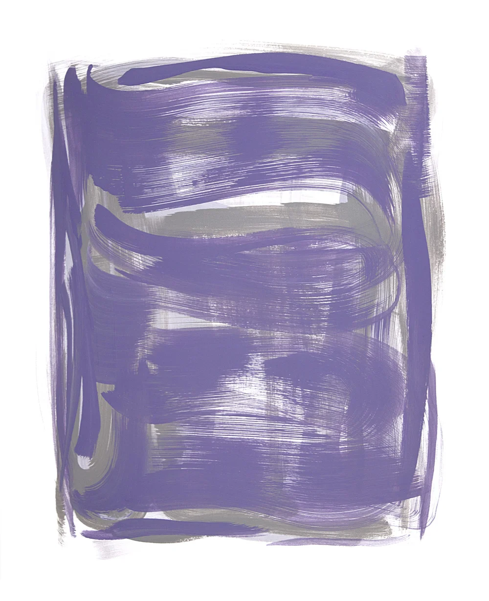 Winter Weave 11 , 2018 Acrylic 17 x 14 in. sheet 14 x 11 in. image Available at Zeuxis: https://zeuxis-art.com/en/paintings/2808-winter-weave-11.html