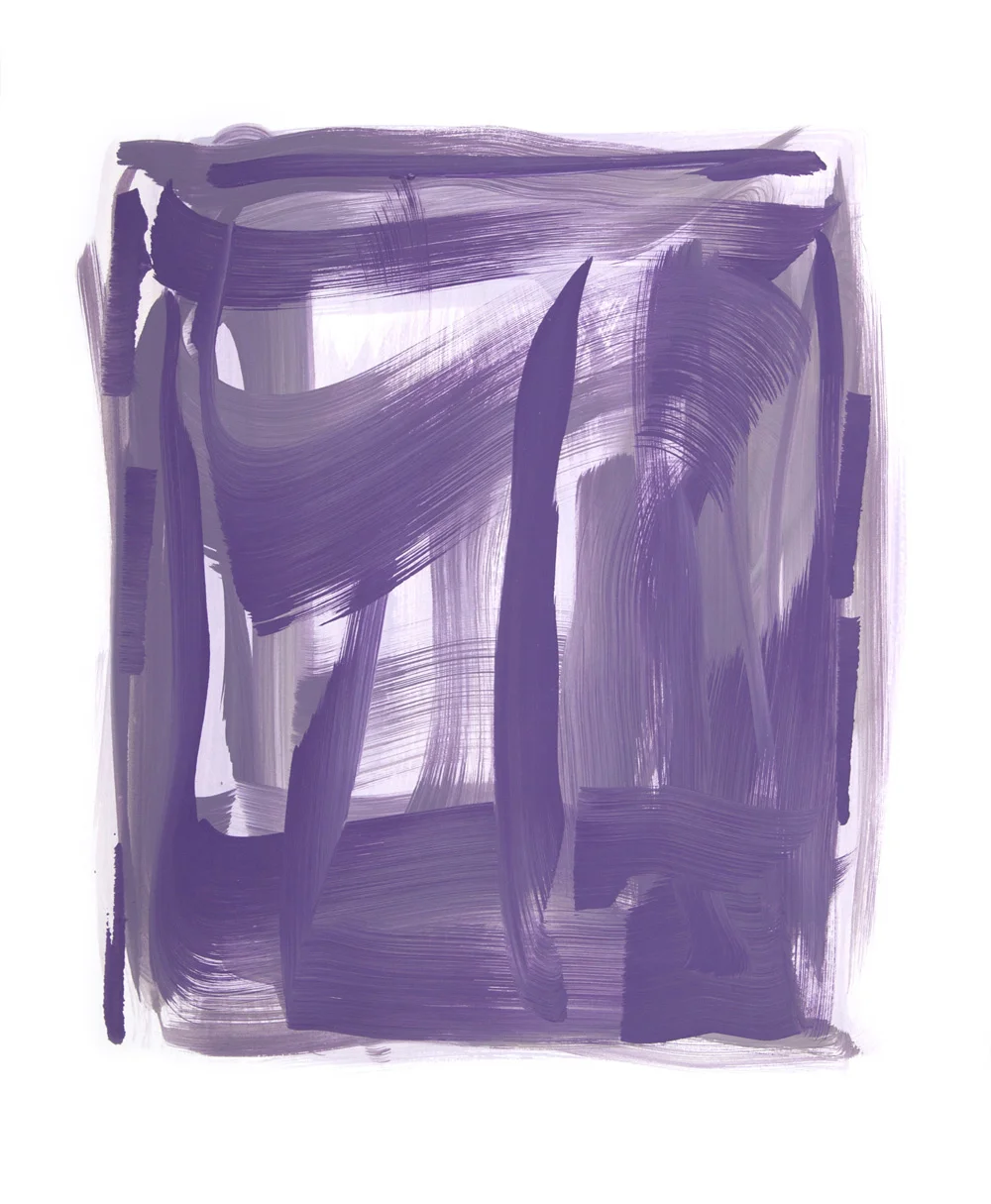 Winter Weave 13 , 2018 Acrylic 17 x 14 in. sheet 14 x 11 in. image Available at Zeuxis: https://zeuxis-art.com/en/paintings/2809-winter-weave-13.html