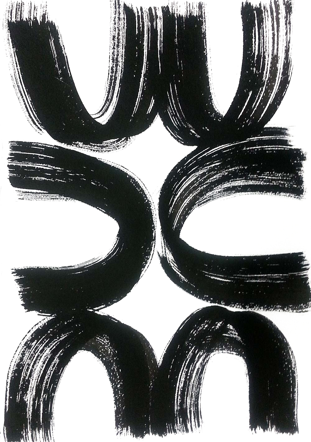   Vault 28 , 2015 Sumi ink on Khadi paper 16.5 x 11.5 in. 