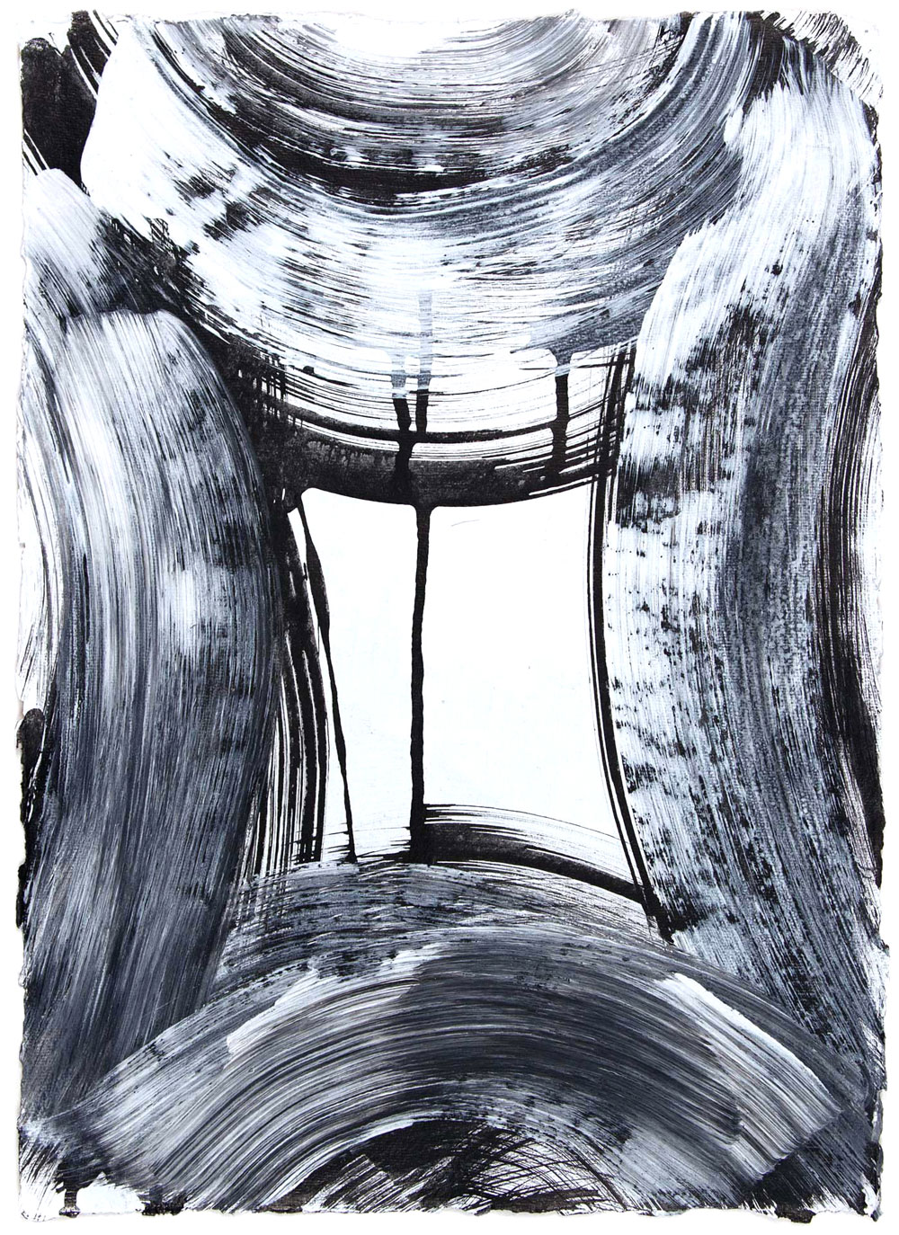  Vault 9, 2015 Sumi ink and gesso on paper 16.5 x 12 in. 