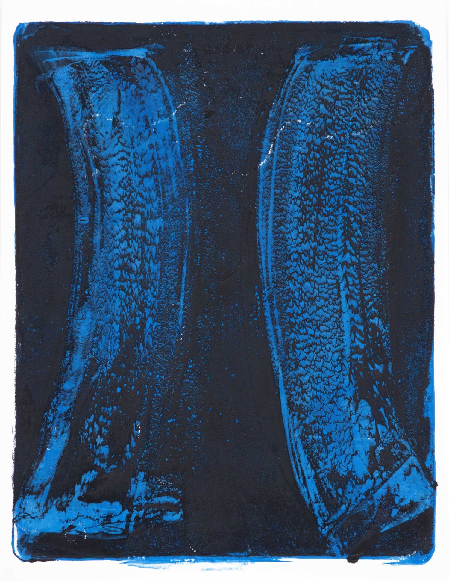  Blue Arcs 6, 2016 Monotype 11 x 8.5 in  Available through Artmobia:  https://www.artmobia.com/artist/anne-russinof  