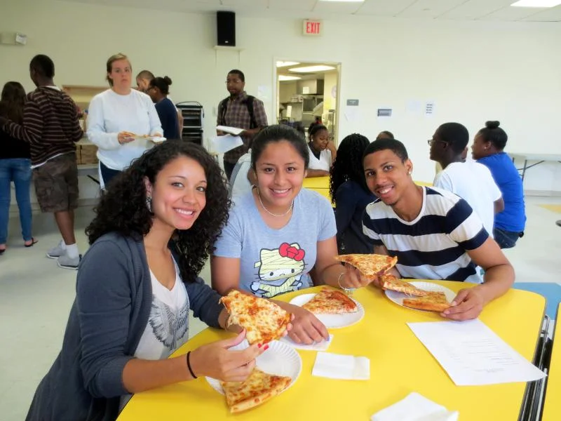 Leads, once CITs, enjoy breakfast before starting the day at Epiphany 2014.