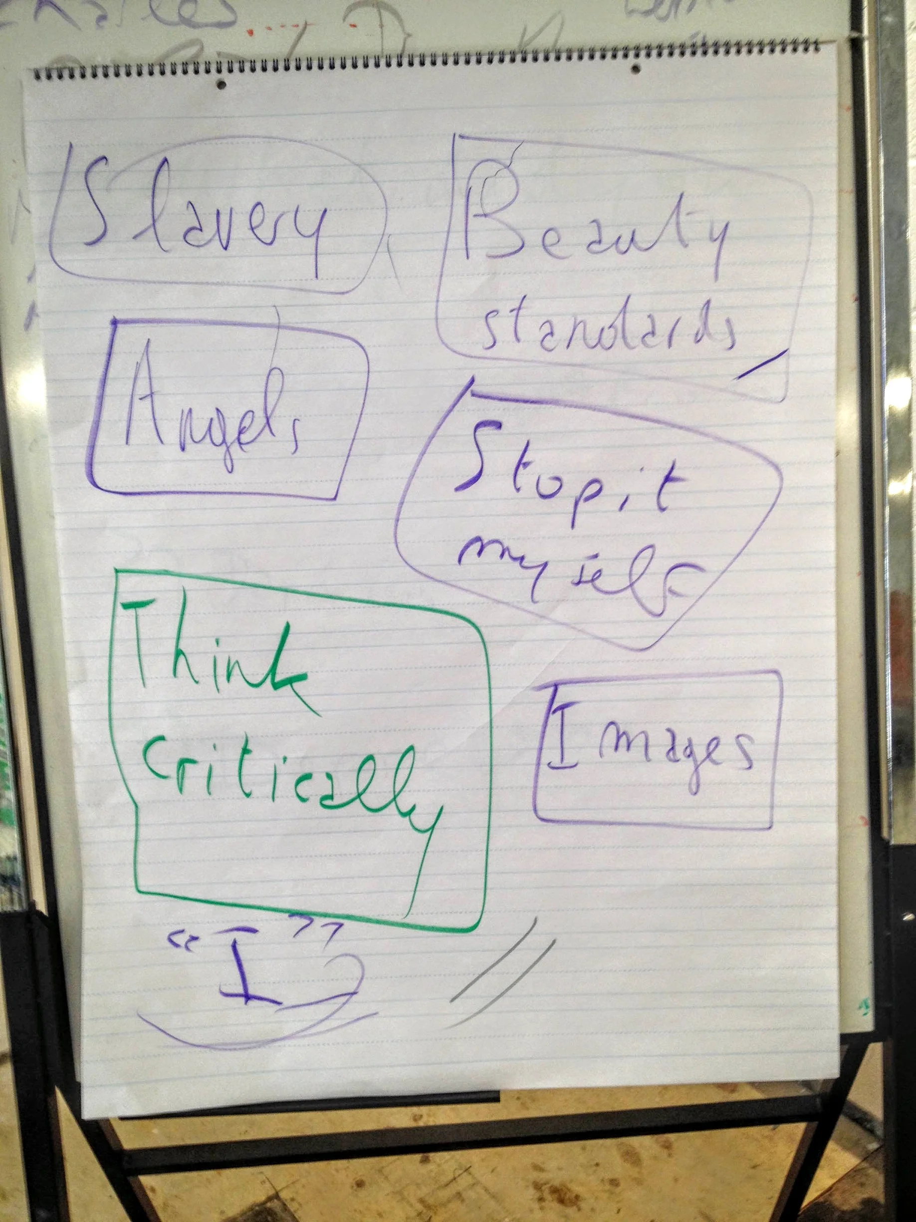 The insights that surfaced during our lesson on shame and self-love with rising eighth-graders. We ended up talking about history, beauty, and critical thinking. I continue to be amazed and humbled by how much and how profoundly the children are willing to see.
