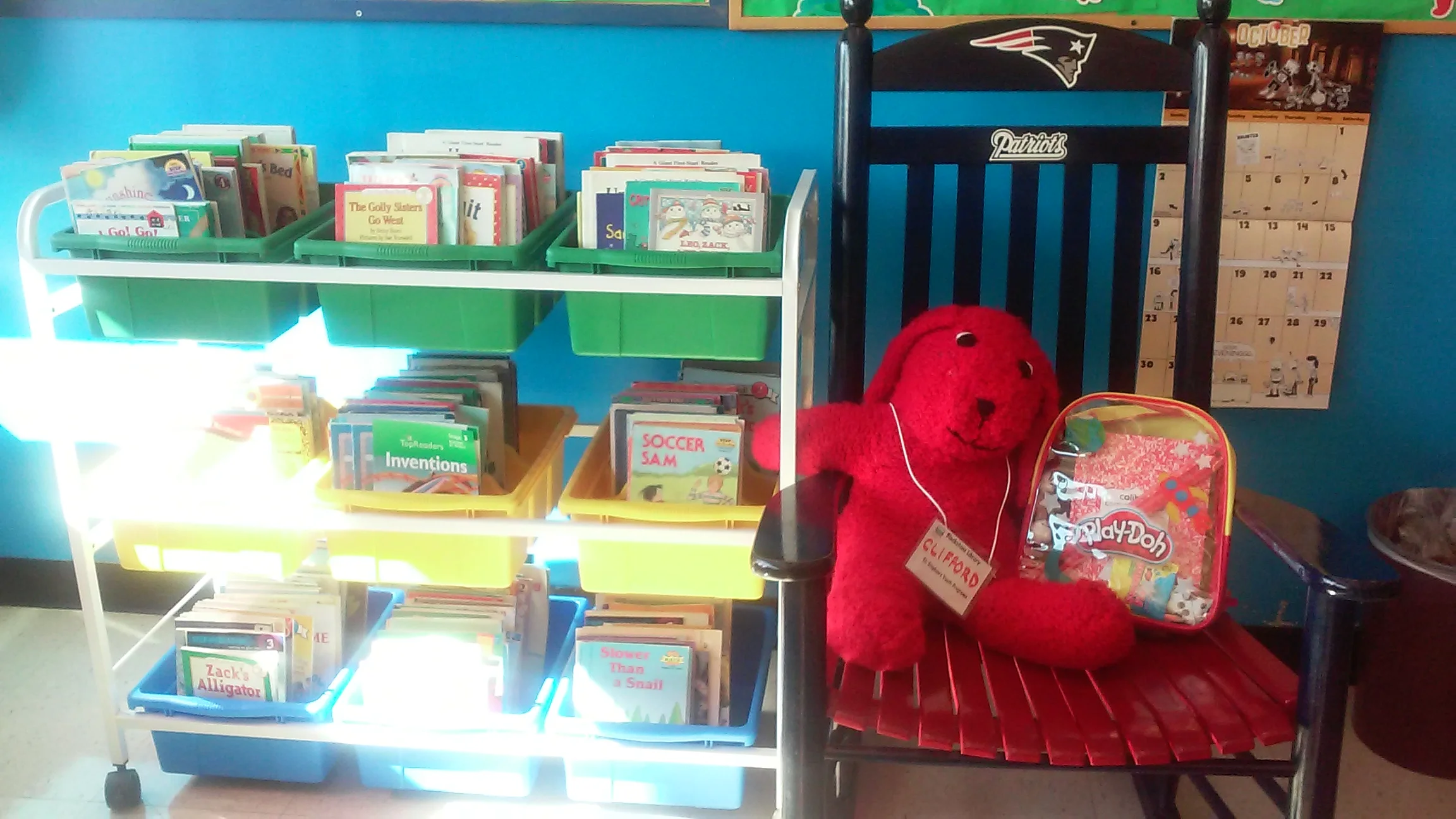 Clifford, the library's mascot