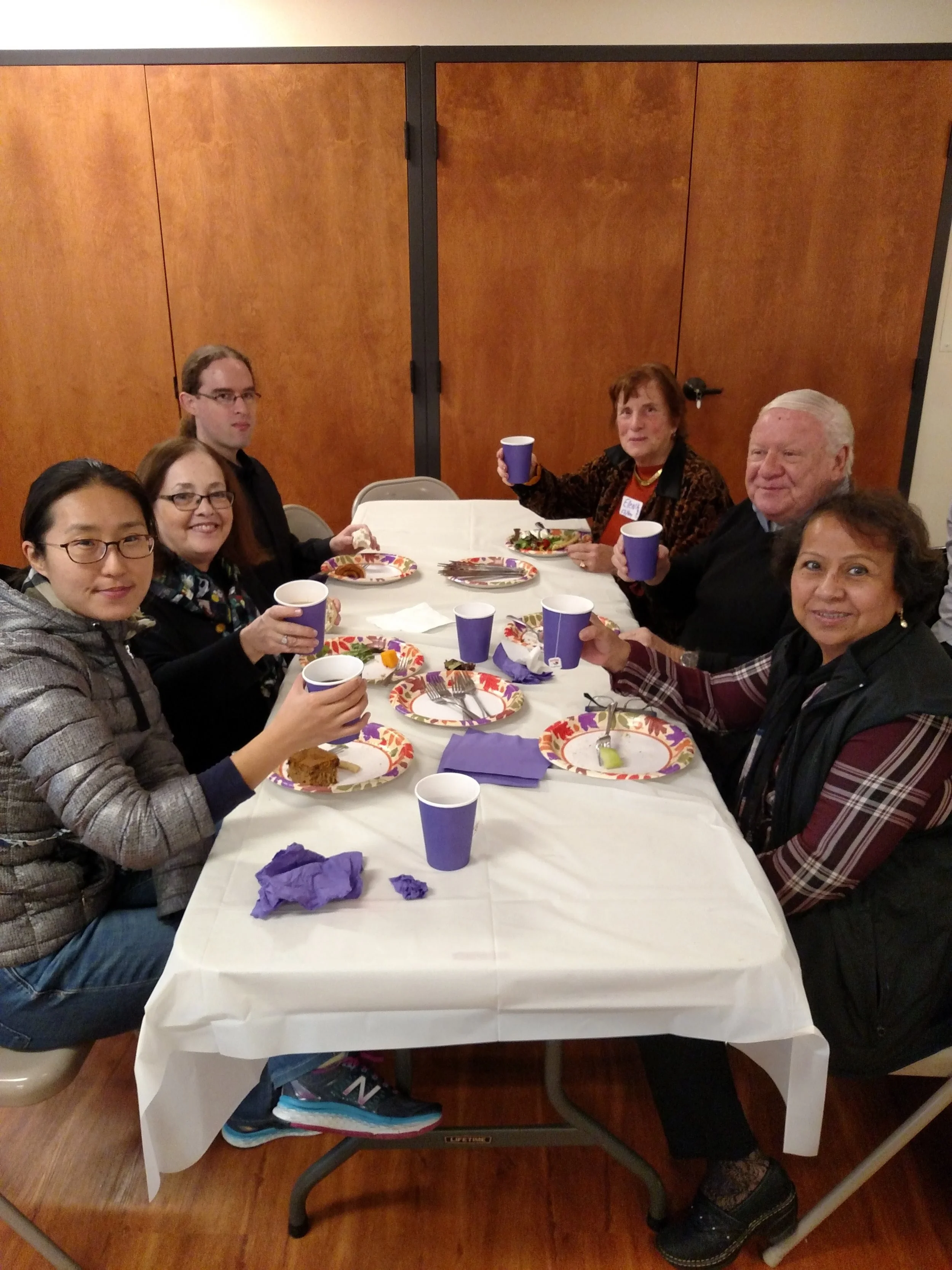 Toasting our partnership with Parish of the Epiphany, Winchester