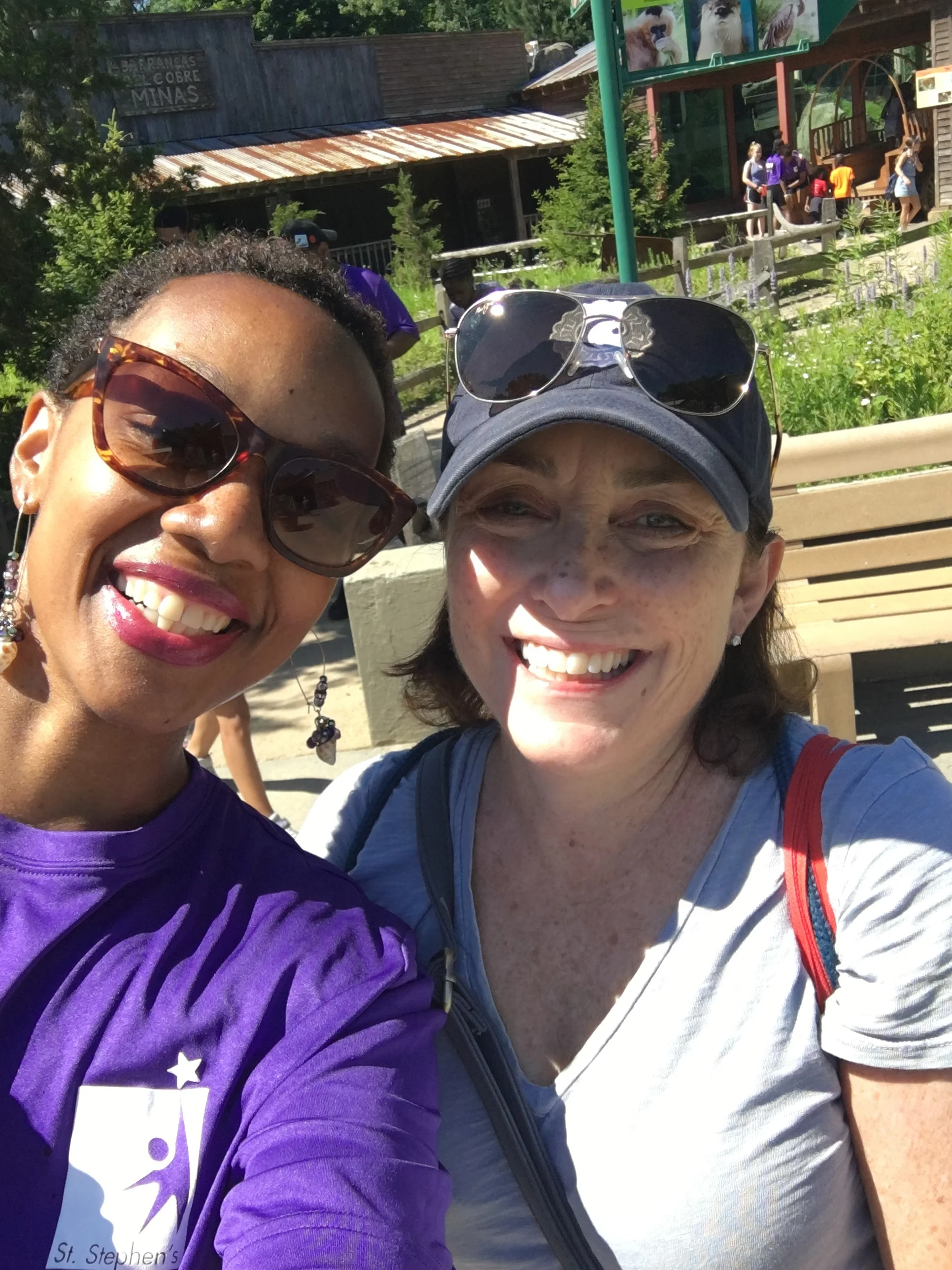 Site Manager Asjah Monroe with Christ Church, Cambridge leader Susan Root