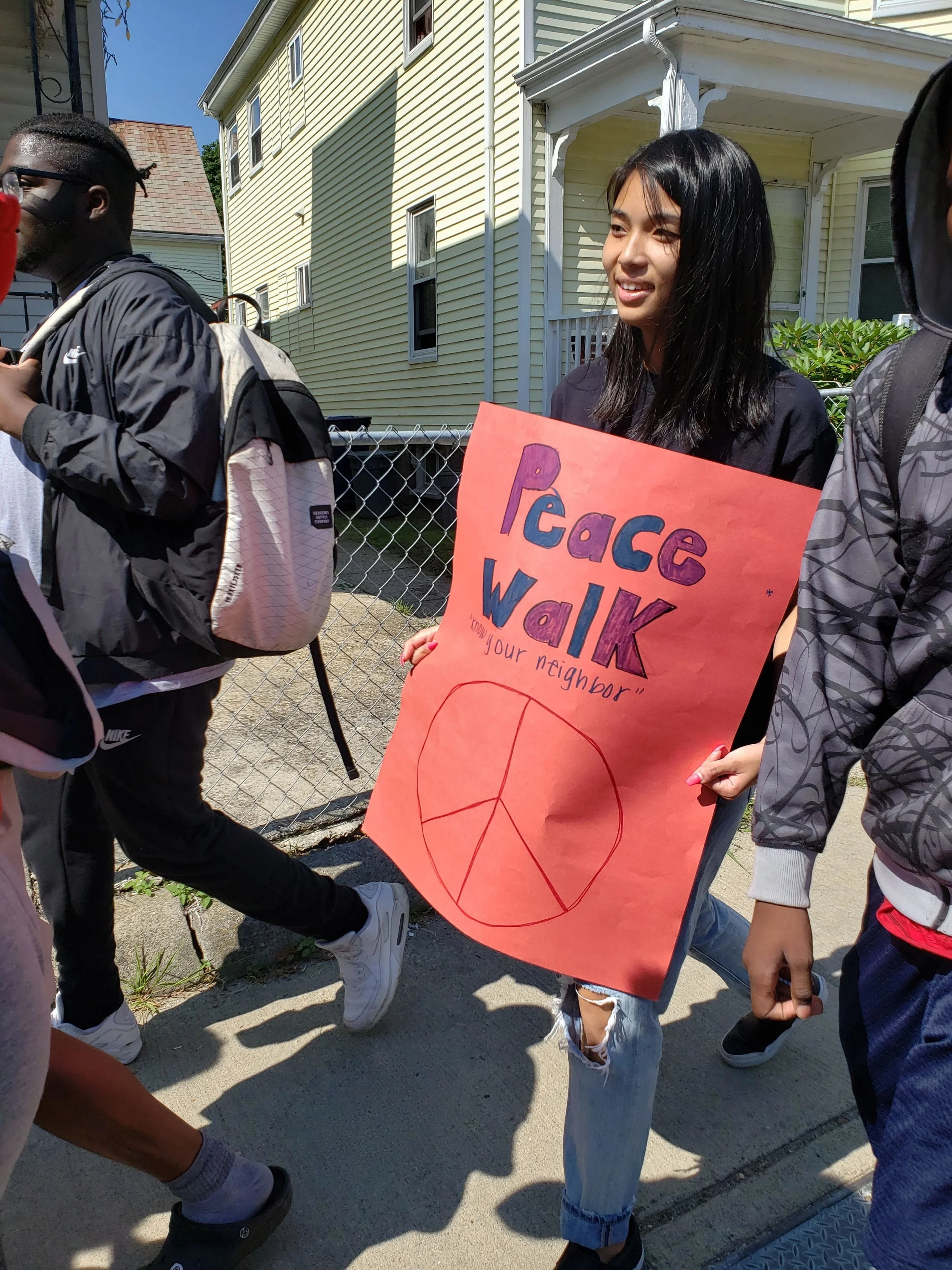 B-Power's Community Love Walk through Codman Square area