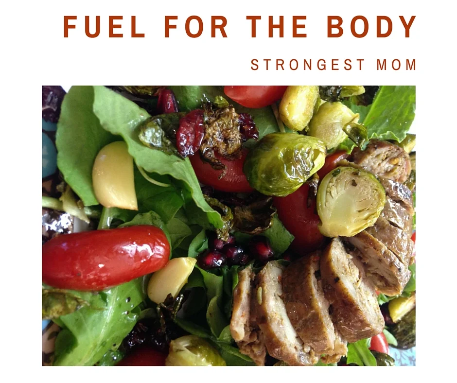 Arugula Salad With Chicken Sausage, Brussels Sprouts, Tomato & Pomegranate