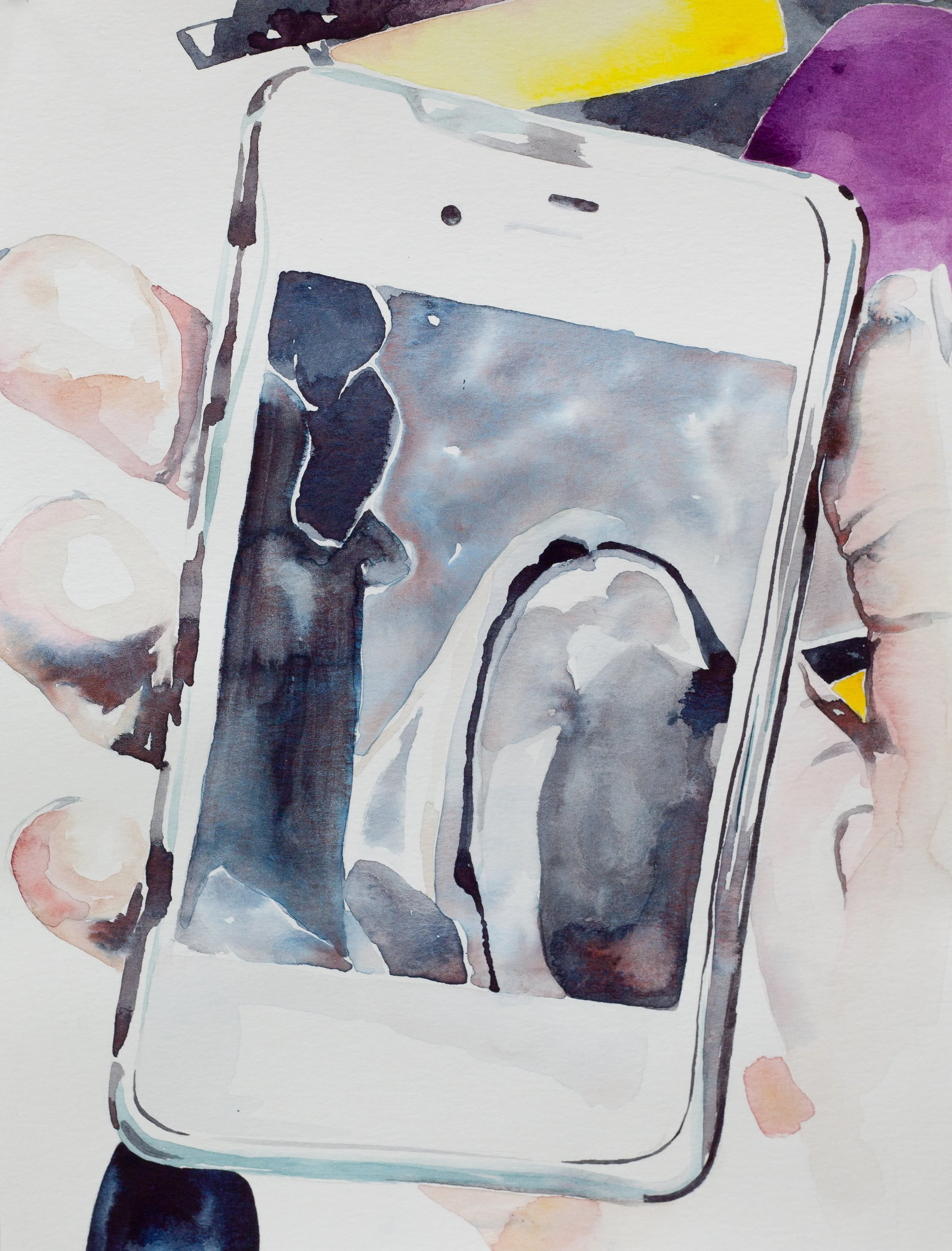 Reflection no. 3 watercolor on paper 12" x 9"