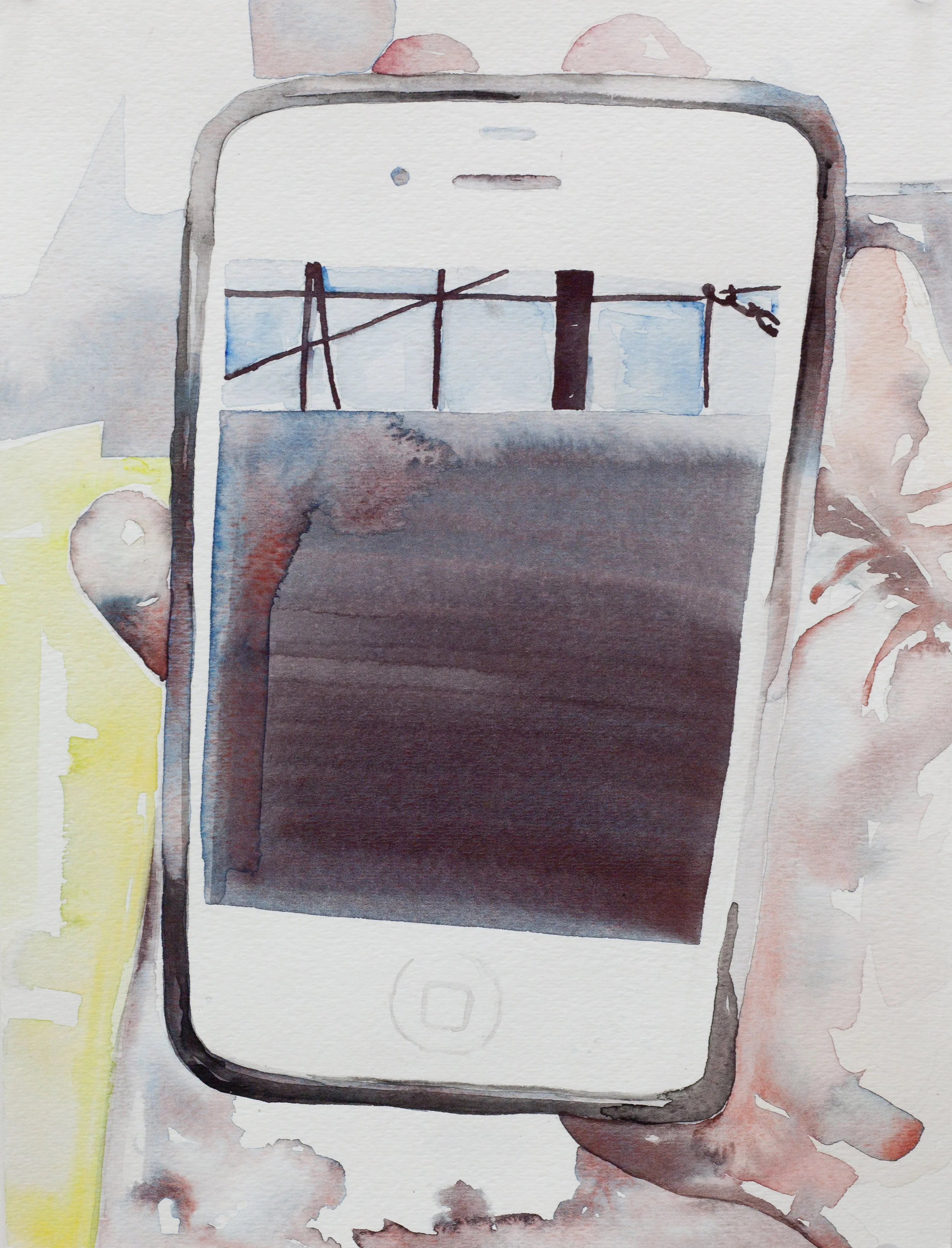 Reflection no. 6 watercolor on paper 12" x 9"