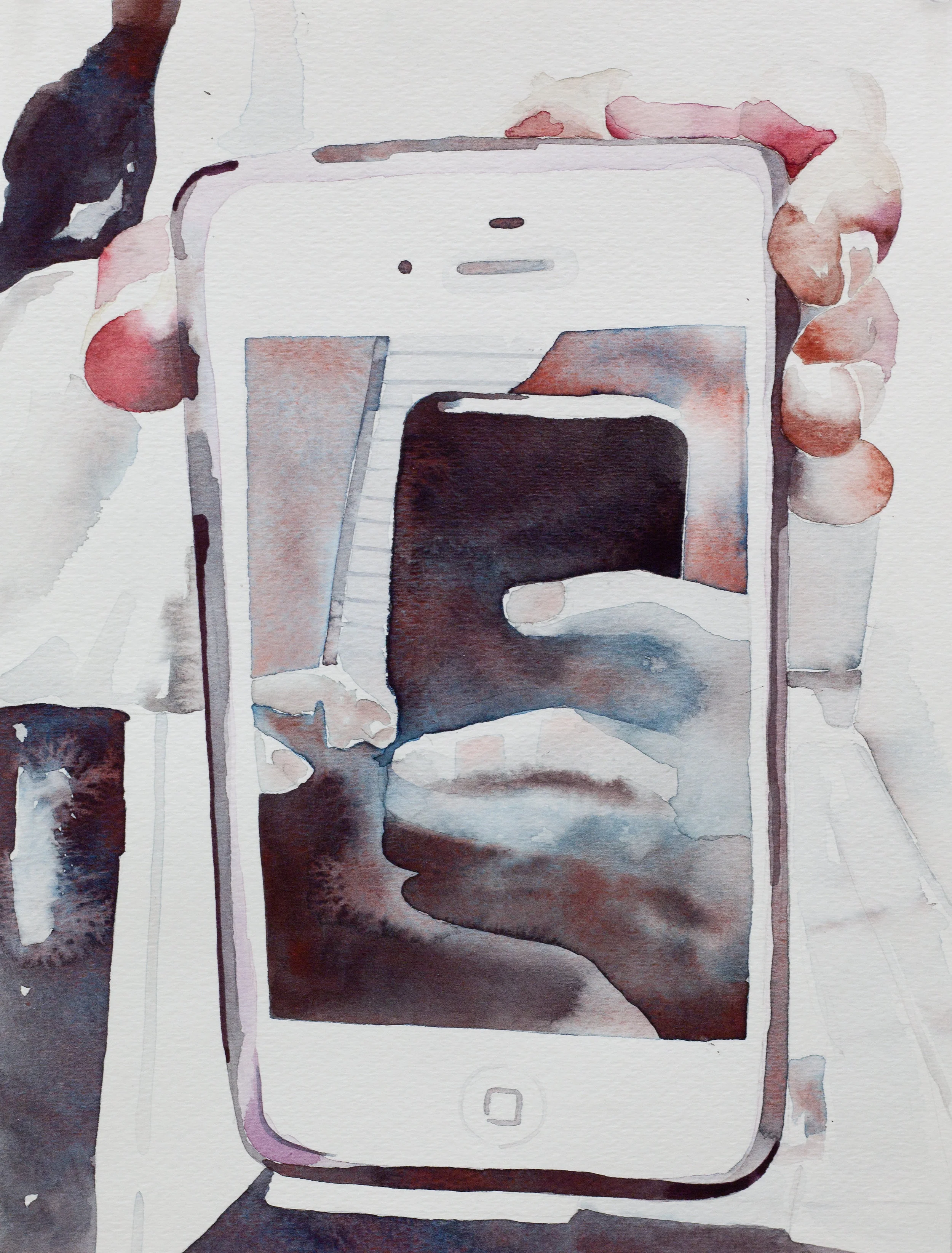 Reflection no. 8 watercolor on paper 12" x 9"