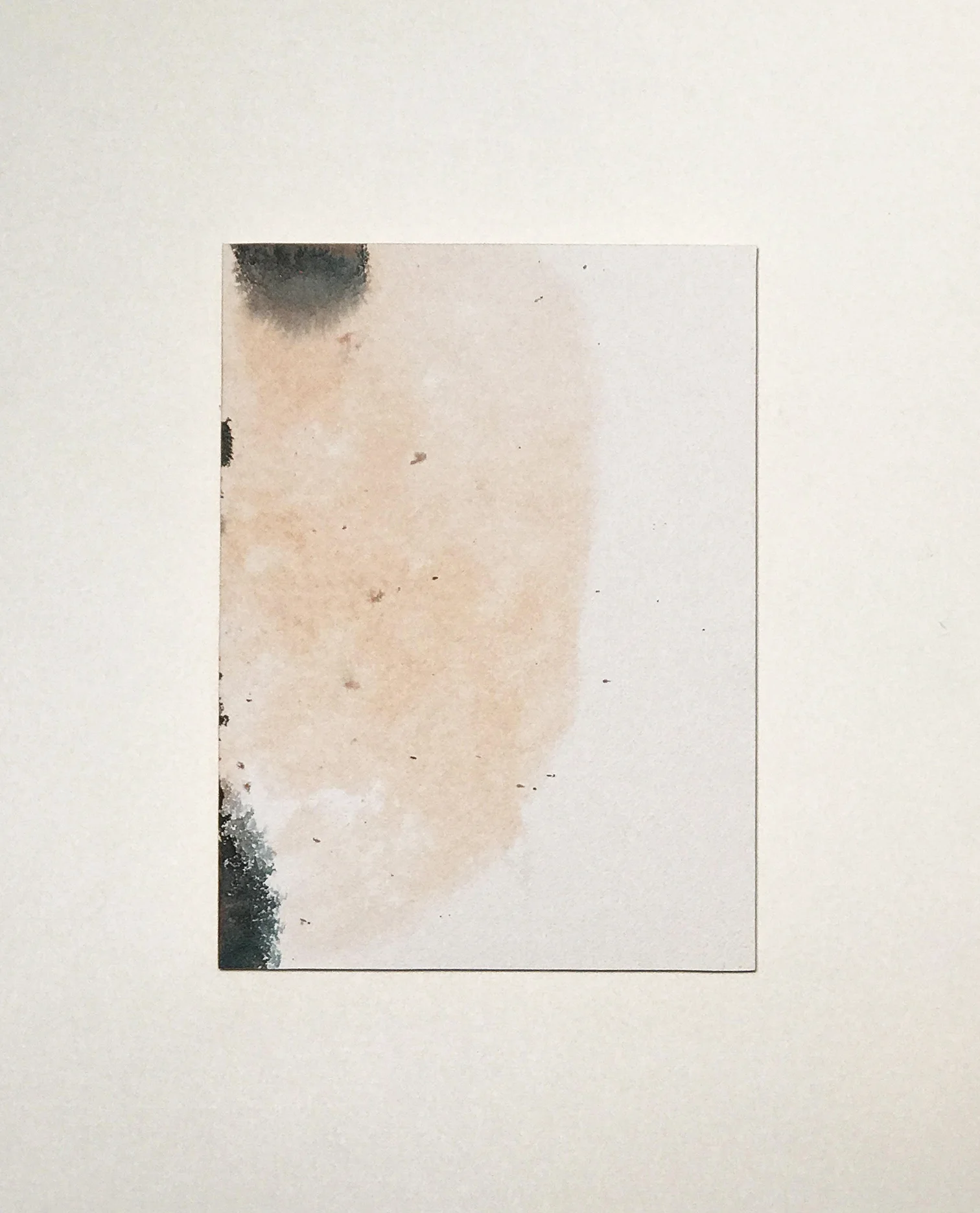 Spilling Blood no. 3, back of 12" x 9" watercolor on paper