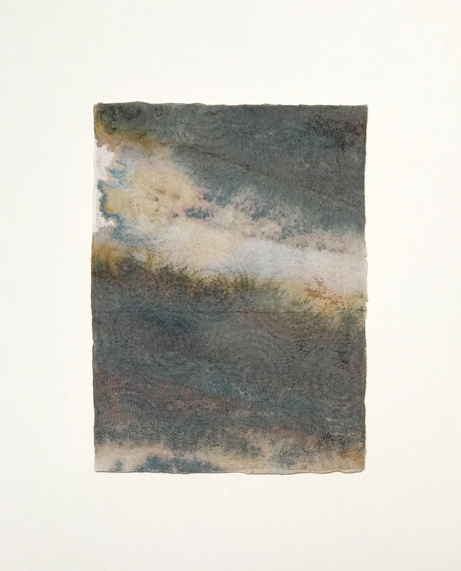 Spilling Blood, mopped up no. 1 12" x 9" watercolor on paper towel