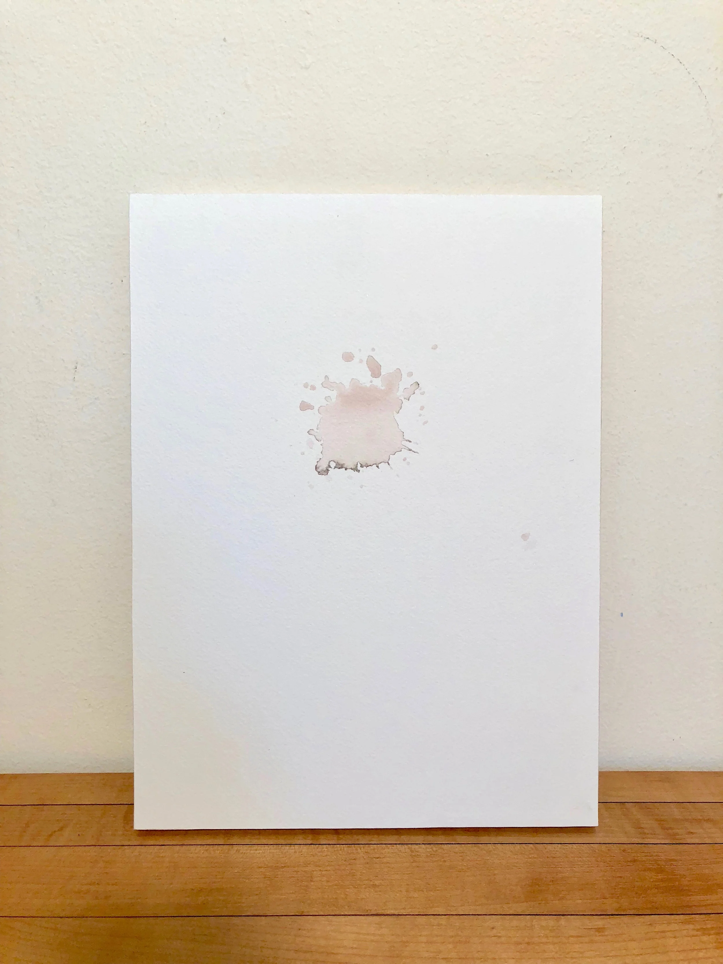 Death vs. Renewed Life: dead flower print no. 3 12" x 9" watercolor on paper, mounted on MDF