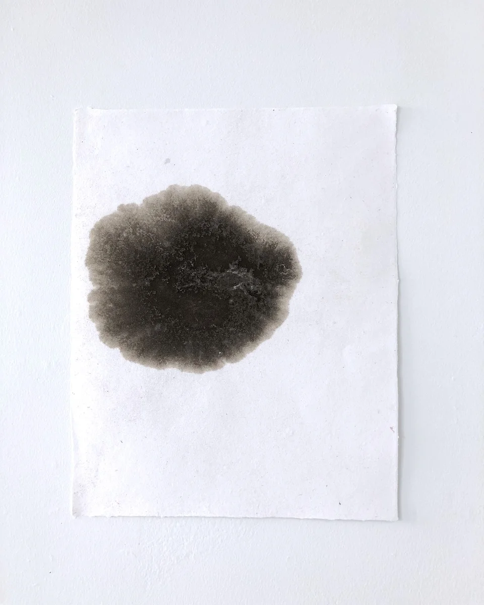 Icelandic Sand Pour, no. 1 14” x 11” Icelandic sand on handmade cotton paper