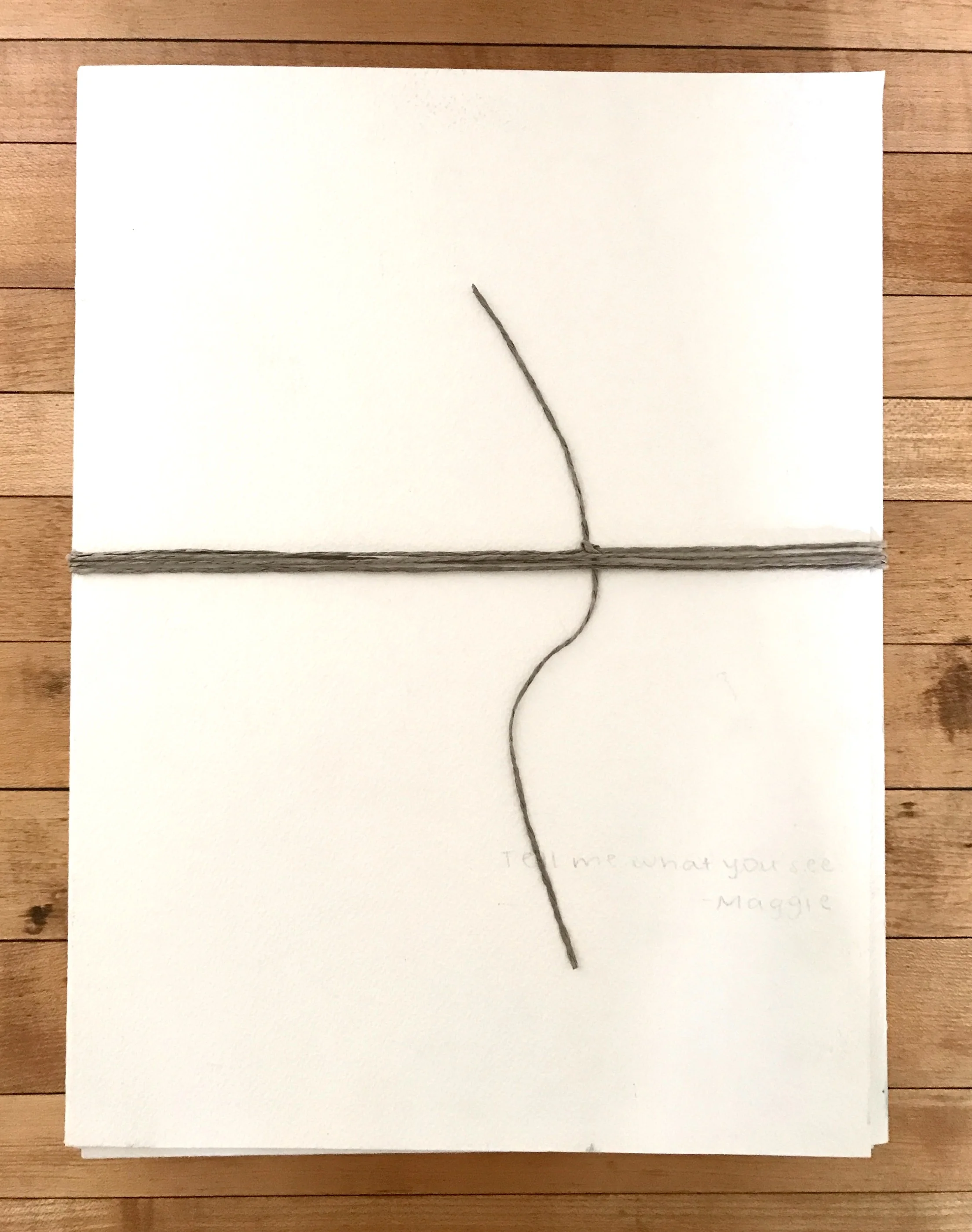 Tell me what you see 11" x 9” x 2” watercolor on paper