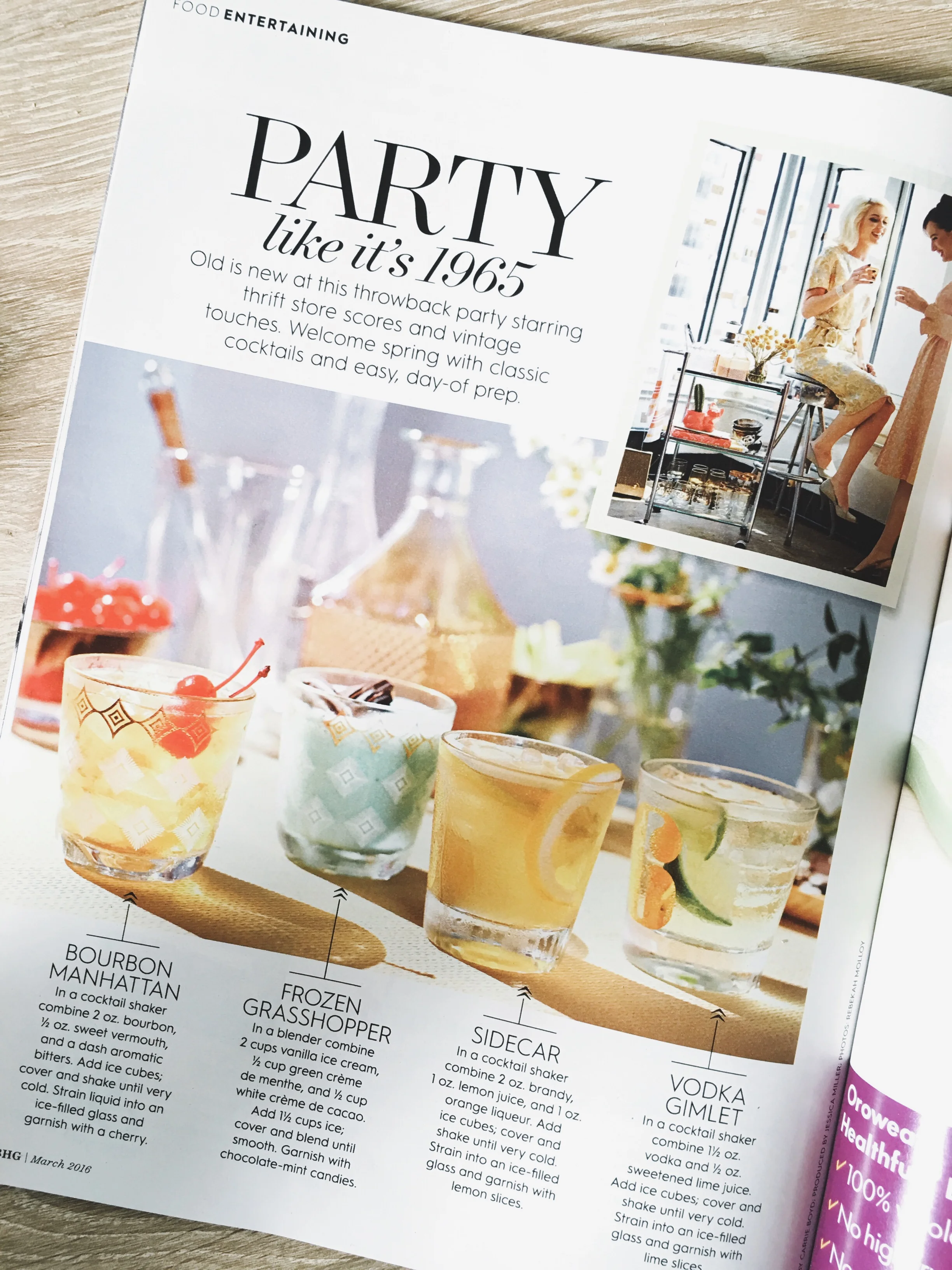 Better Homes & Gardens "Party Like it's 1965" Shoot
